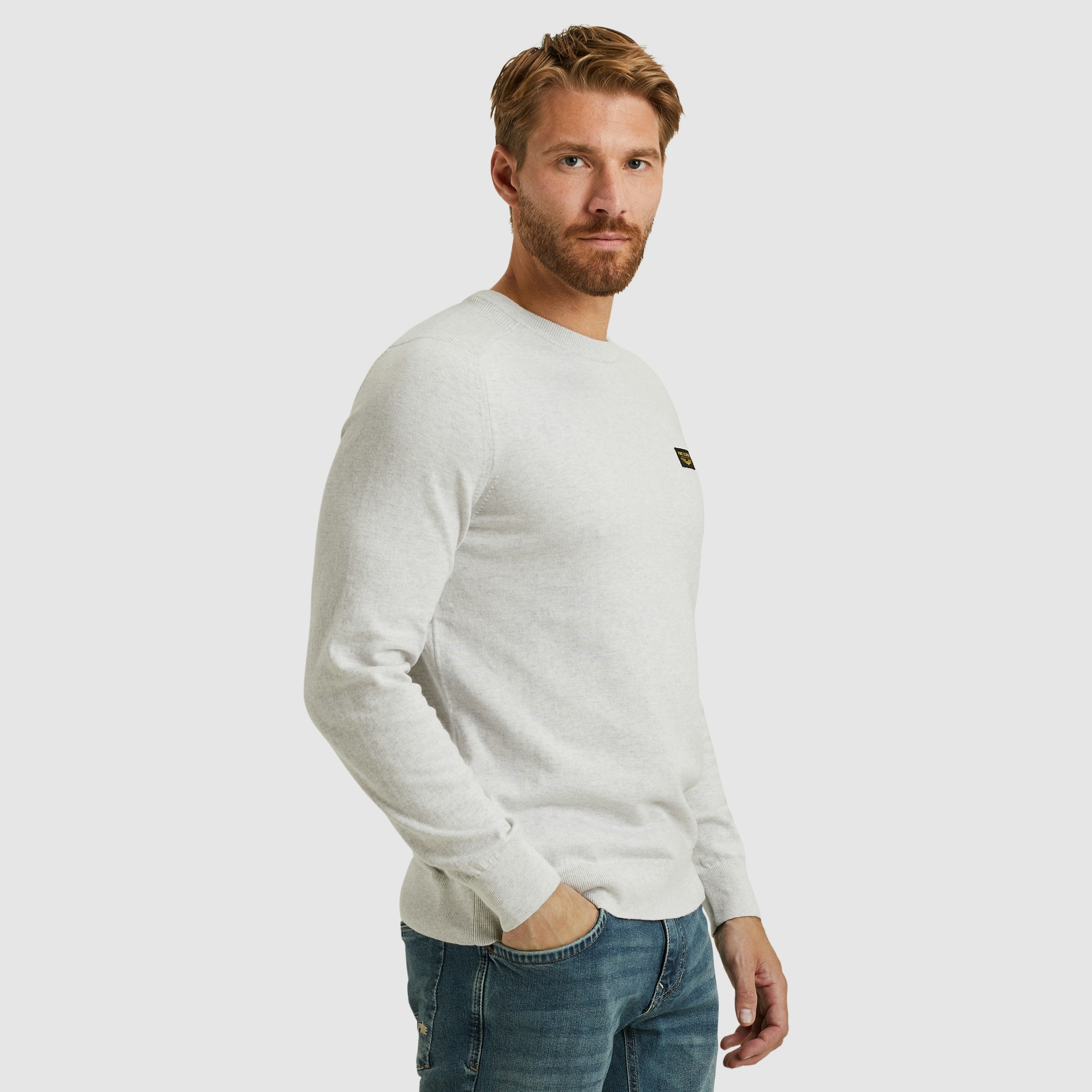 PME LEGEND Rundhalspullover, mit Logo Stickerei