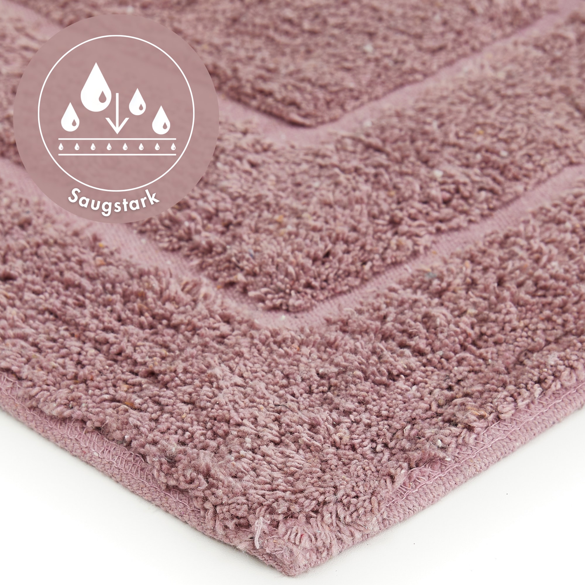 Andiamo Badematte »Havanna, 50x80 cm«, fußbodenheizungsgeeignet-schnell trocknend, Badteppich, Uni Farben, Hoch-Tief Effekt, verschiedene Designs