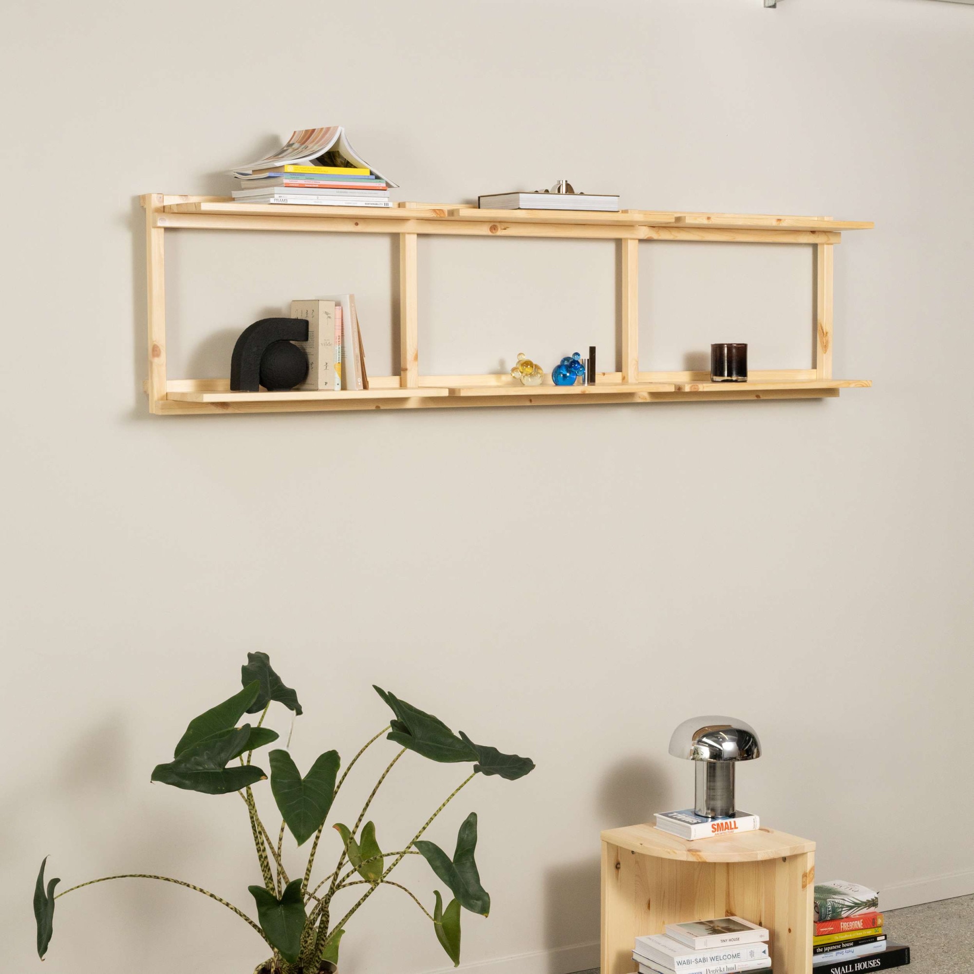 Karup Design Wandregal »Groove Shelving Wide, Wandregal, Aufbewahrung, Deko, Platzsparend«, (B/T/H ca: 192x25,5x47,5cm), inkl. 6 Abnehmbare Regalböden aus FSC®-zertifiziertem Massivholz