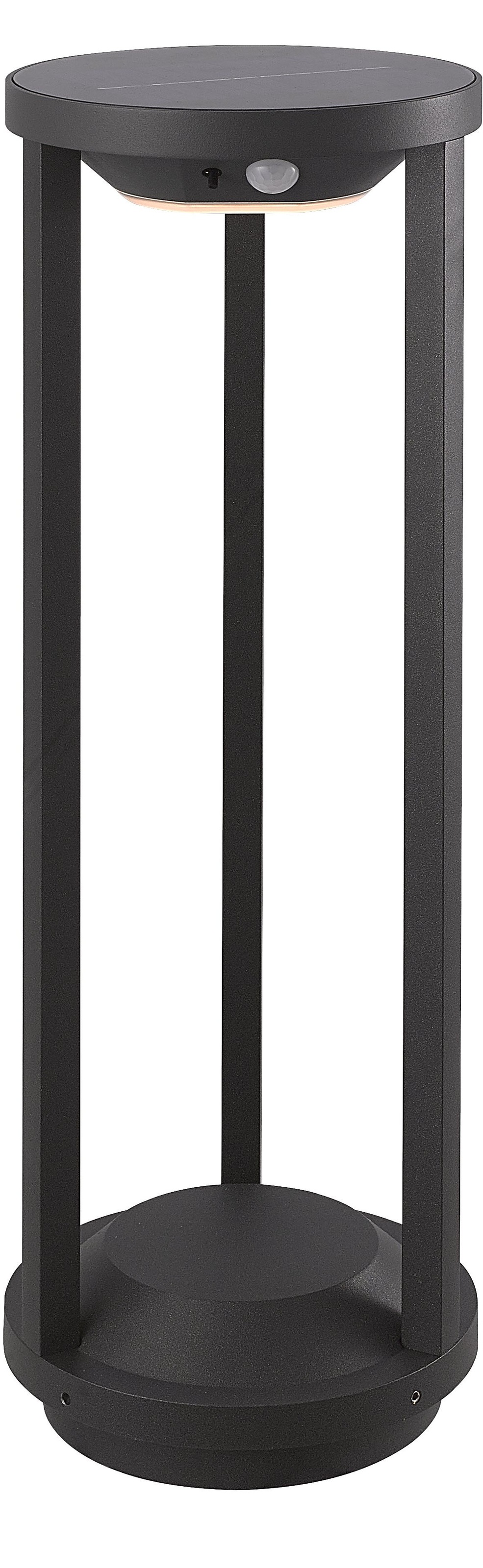 HEITRONIC LED Solarleuchte »LED Pollerleuchte PILASTRO« LED-Modul Solar anthrazit kreisförmig mit PIR-Bewegungsschalter anthrazit RAL 7016