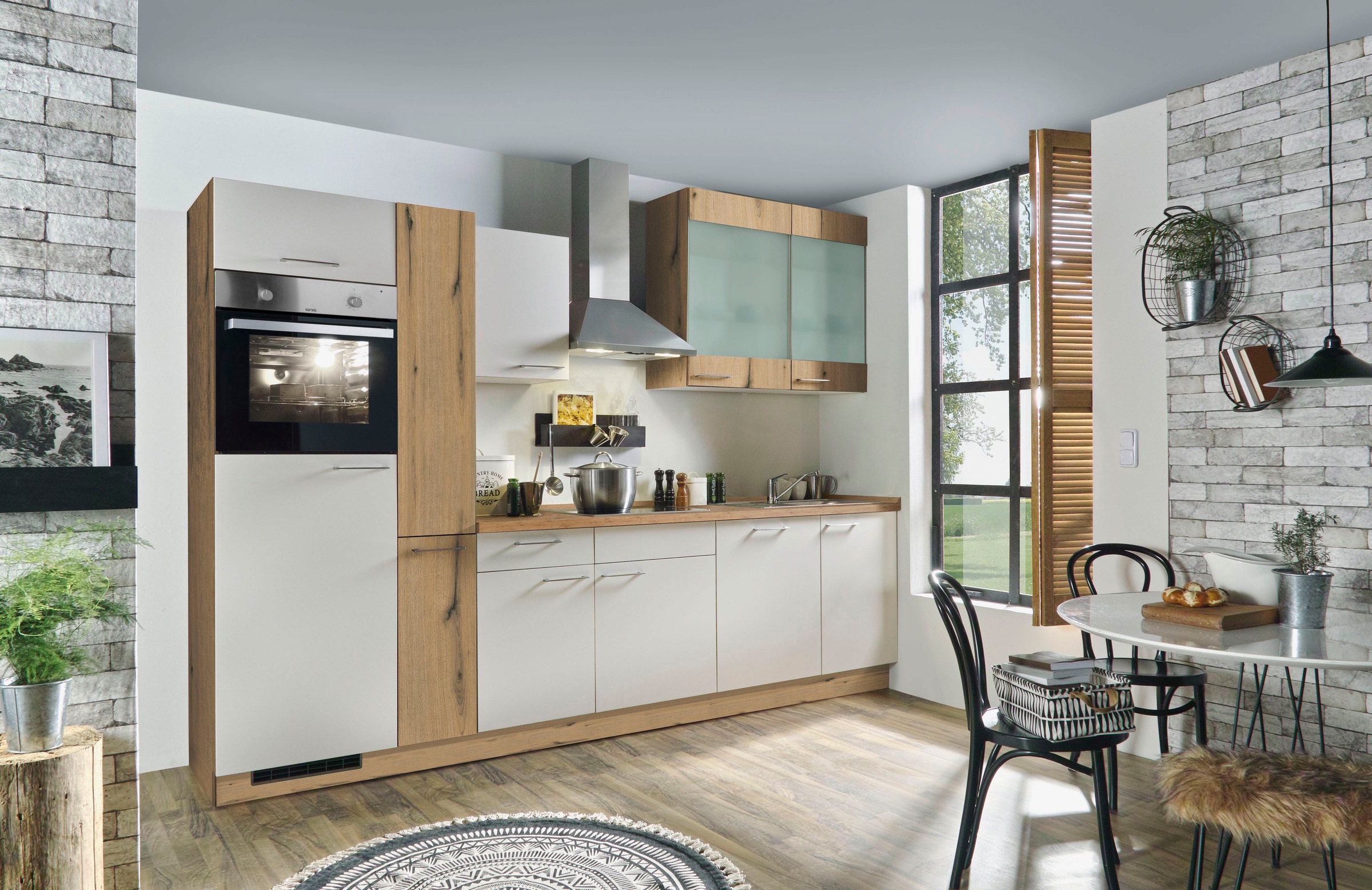 Express Küchen Küchenzeile »Trea«, vormontiert, mit Raten auf 310 Breite und kaufen Vollauszug cm Soft-Close-Funktion