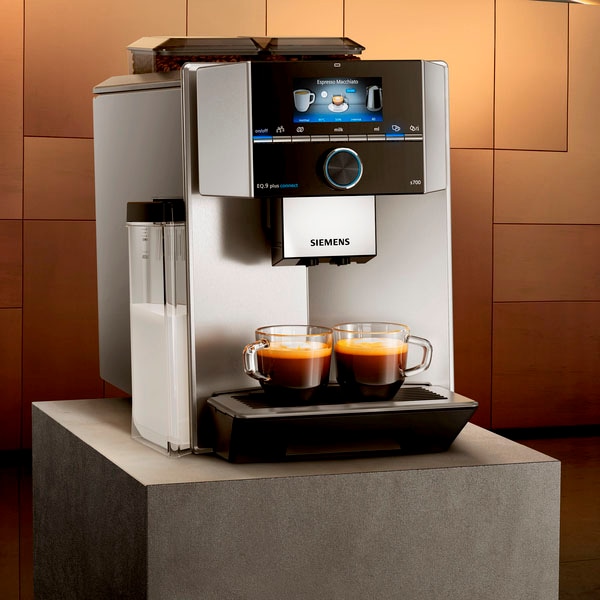 SIEMENS Kaffeevollautomat »EQ.9 TI9558X1DE«, 10 plus extra Reinigung, automatische bis zu leise, s500 Profile individuelle connect