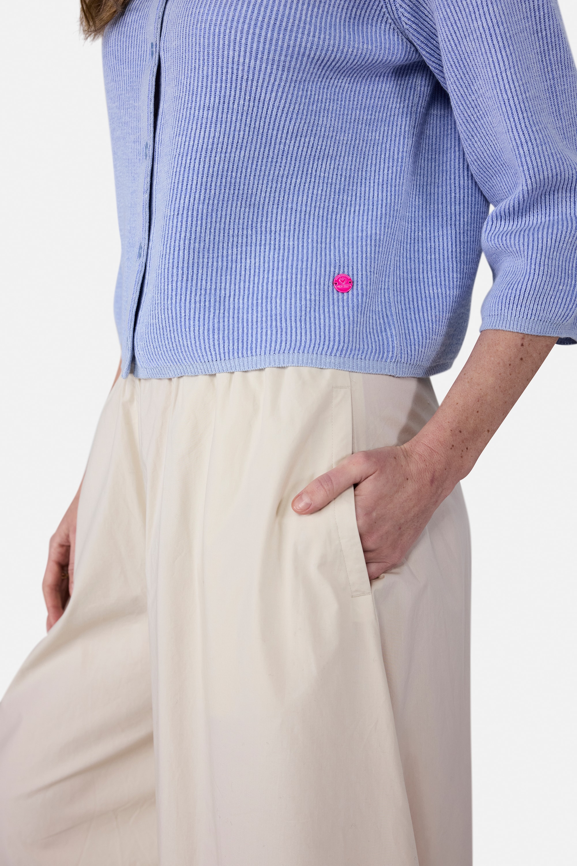 Lieblingsstück Strickjacke »AitanaL« mit Baumwolle und Leinen