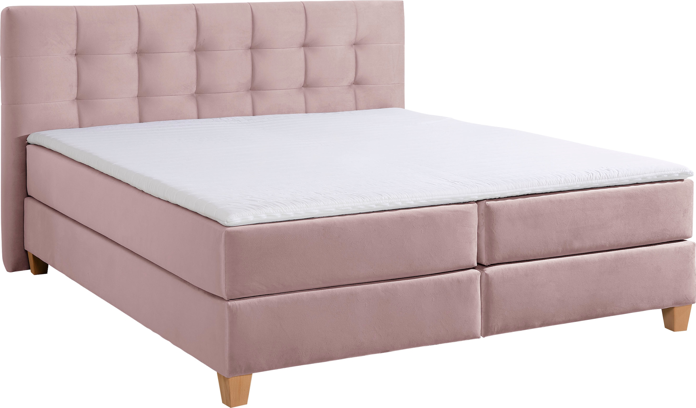 Home affaire Boxspringbett »Moulay«, inkl. Topper, in Überlänge 220 cm, 3 H günstig online kaufen