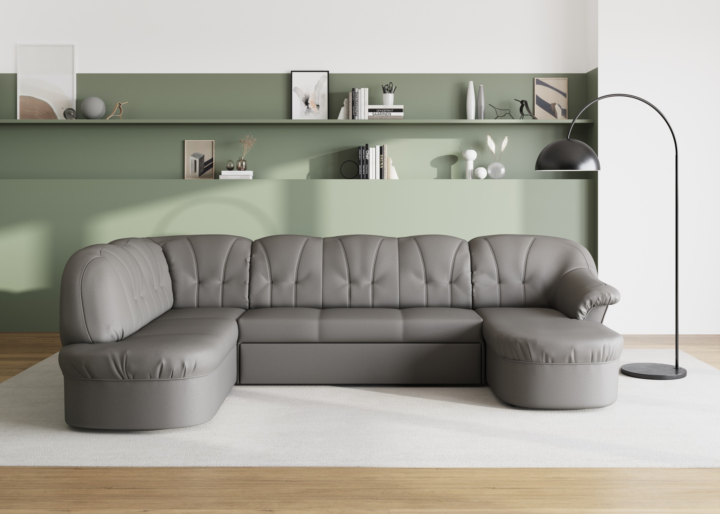 DOMO collection Wohnlandschaft »Pegnitz, zeitlos&modern, elegante Rückenste günstig online kaufen