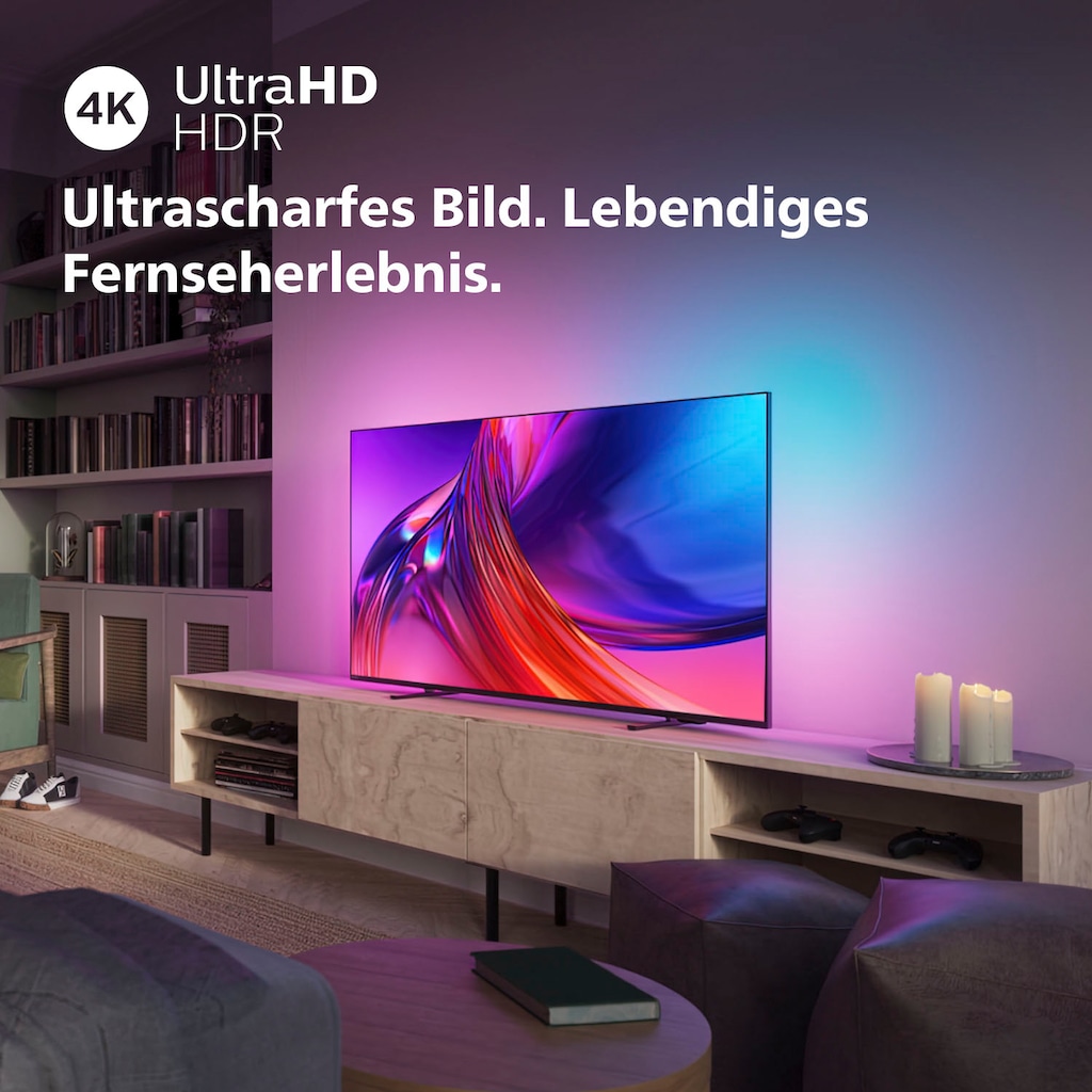 Philips LED-Fernseher »55PUS8548/12«, 139 cm/55 Zoll, 4K Ultra HD, Android TV-Google TV-Smart-TV, 3-seitiges Ambilight