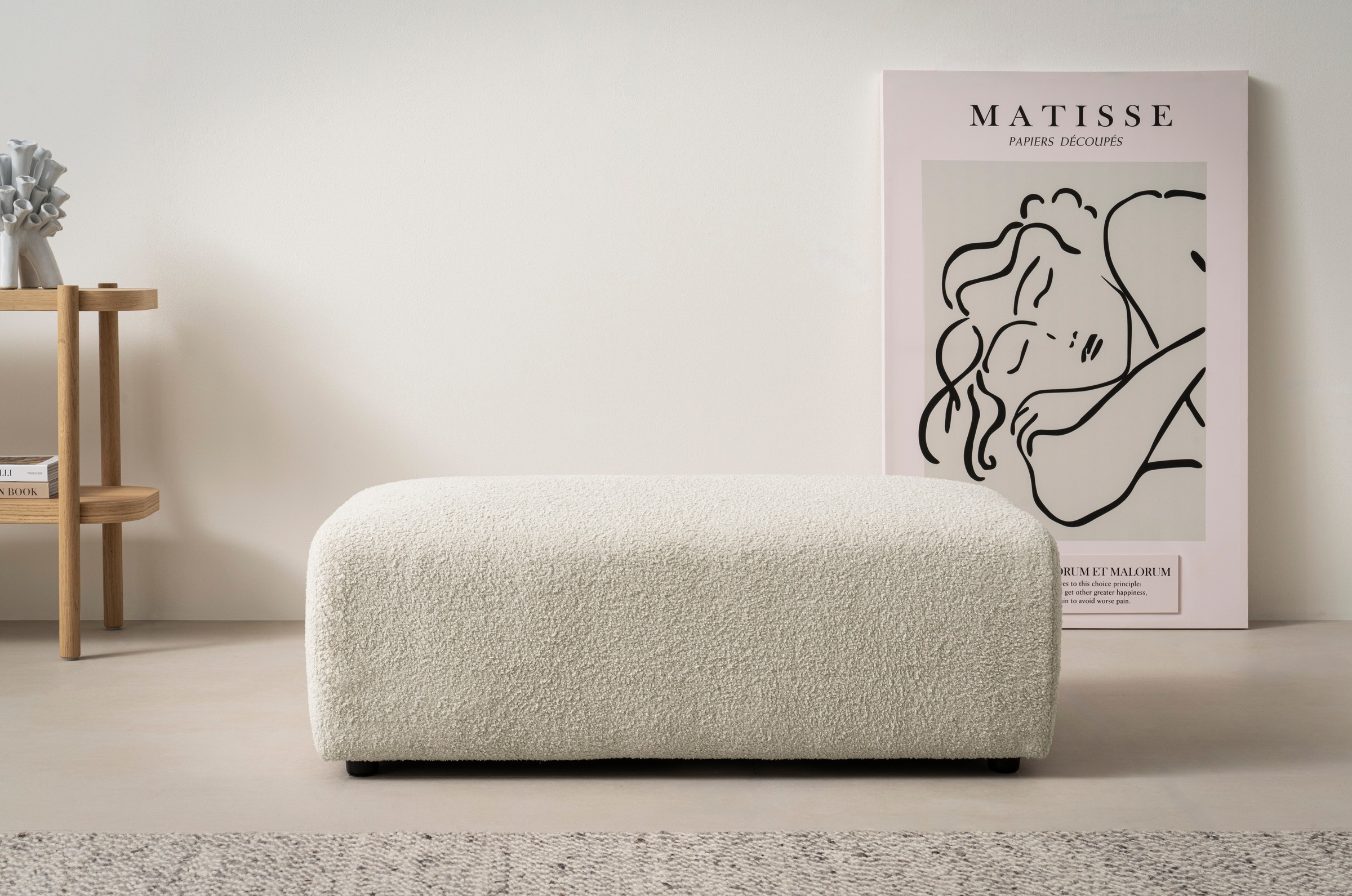 Home affaire Hocker »BAKELS, Polsterhocker in Cord oder Boucle-Stoff« zur S günstig online kaufen