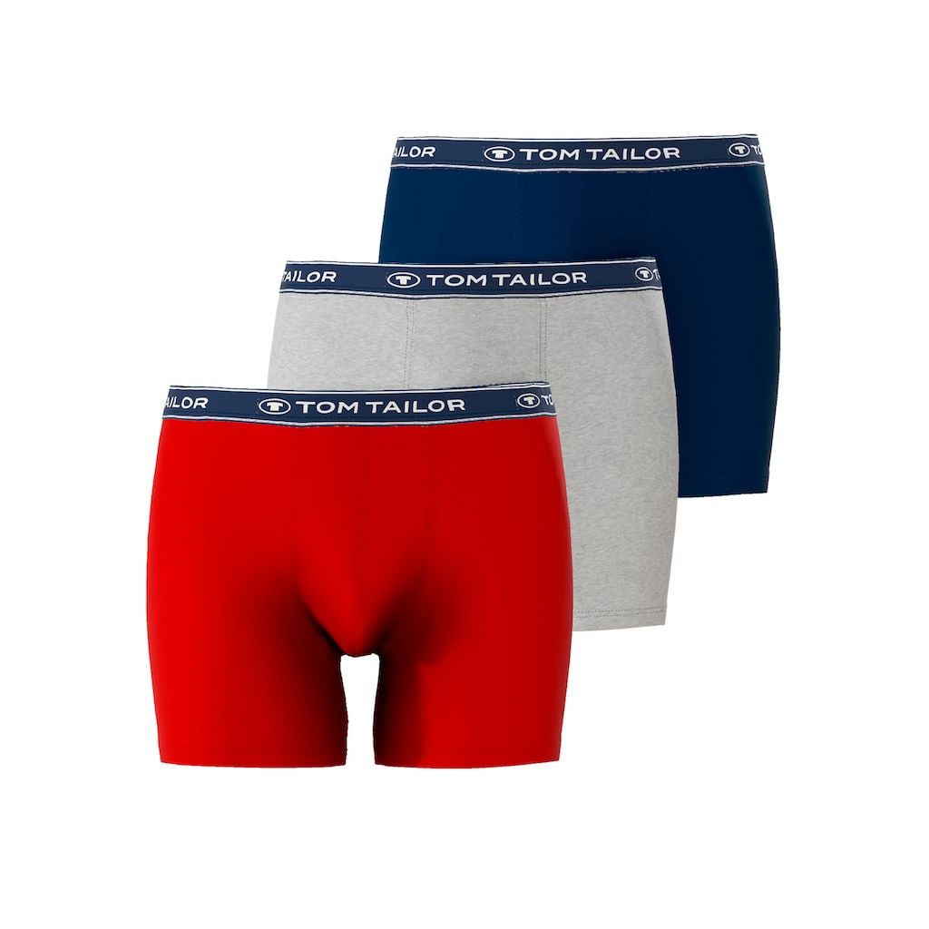 TOM TAILOR Boxershorts »Buffer«, (Packung, 3 St.)
