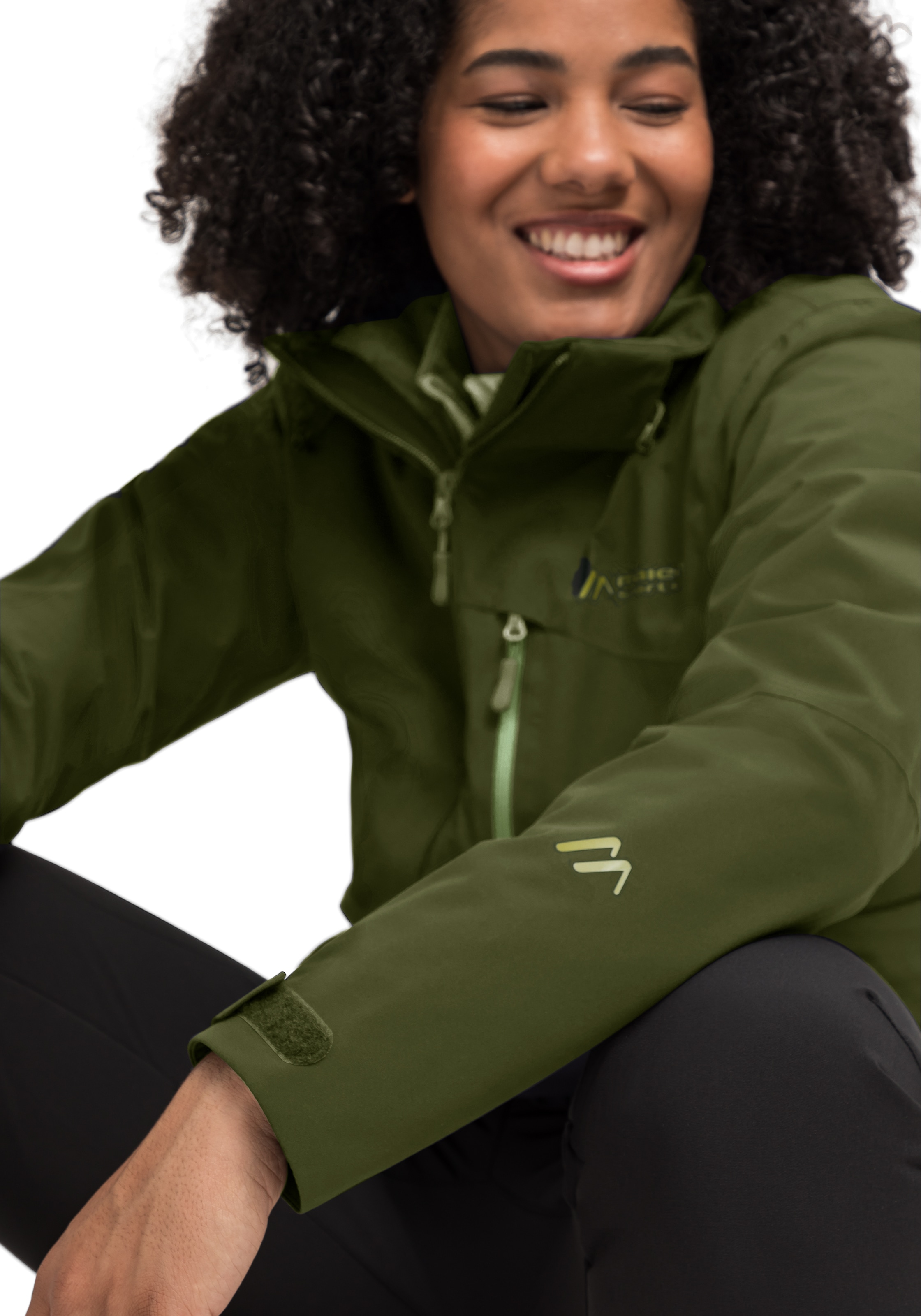 Maier Sports Outdoorjacke »Ribut Long W«, Damen Wanderjacke, atmungsaktiv und wasserdicht, Regenjacke mit Kapuze