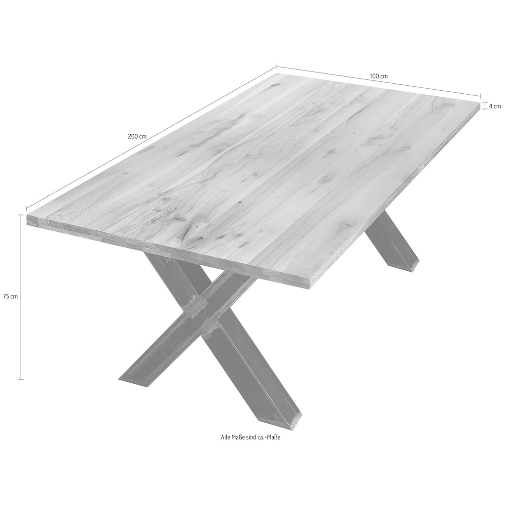 SIT Esstisch »Tables«, mit Platte aus Wildeiche natur