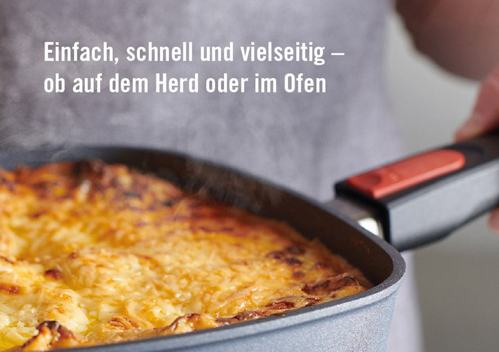 WOLL MADE IN GERMANY Pfannen-Set »Diamond Lite mit Spritzschutz« Aluminiumguss Set, 2 Stk. tlg. Abnehmbarer Stiel, Antihaftbeschichtet