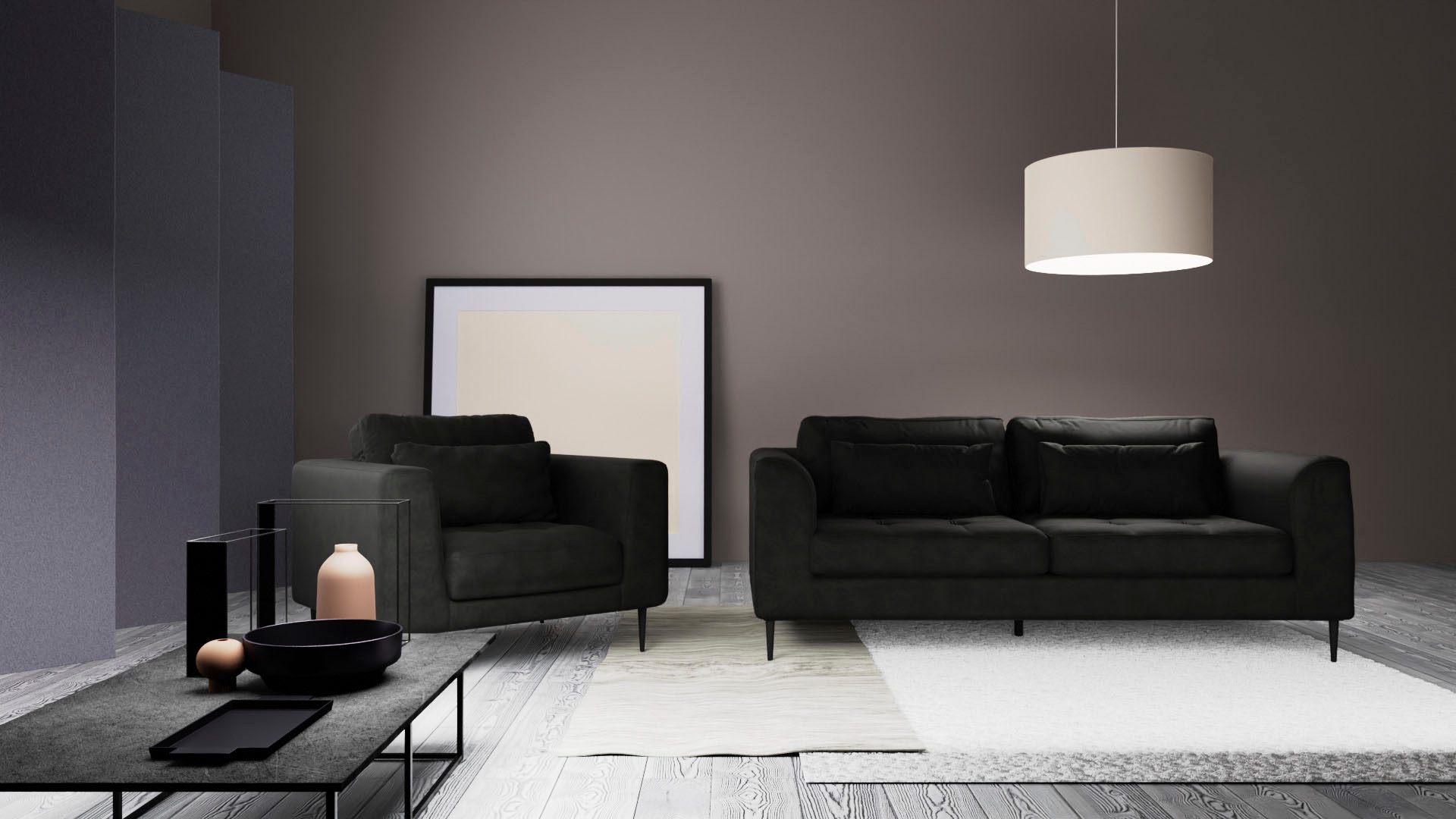 TRENDMANUFAKTUR Sessel »Luzi, Loungesessel, modern mit extra hohen Füßen«, günstig online kaufen