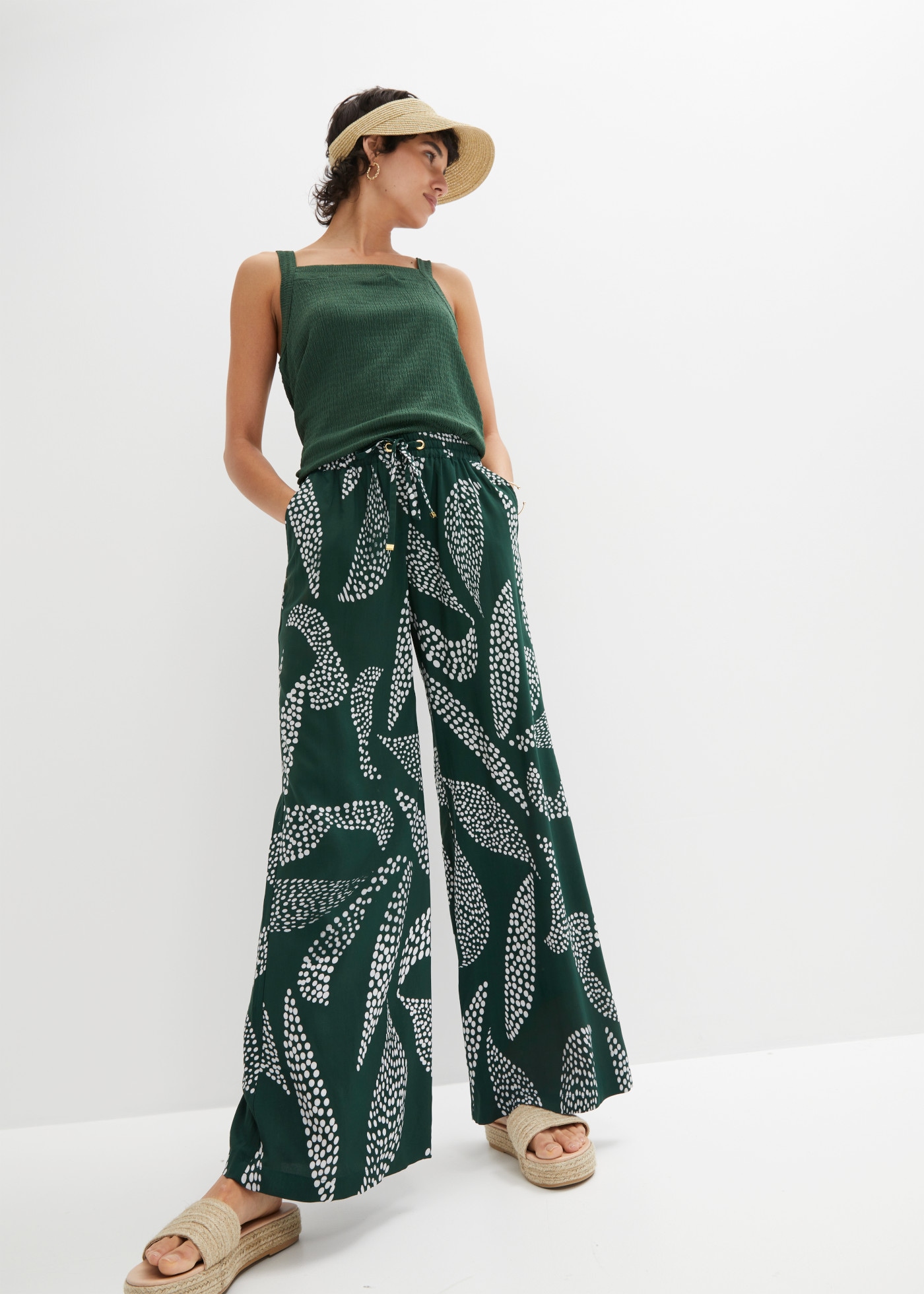 bonprix Marlene-Hose  aus Viskose, loose fit, mit Schnürung, in vielen Größen erhältlich