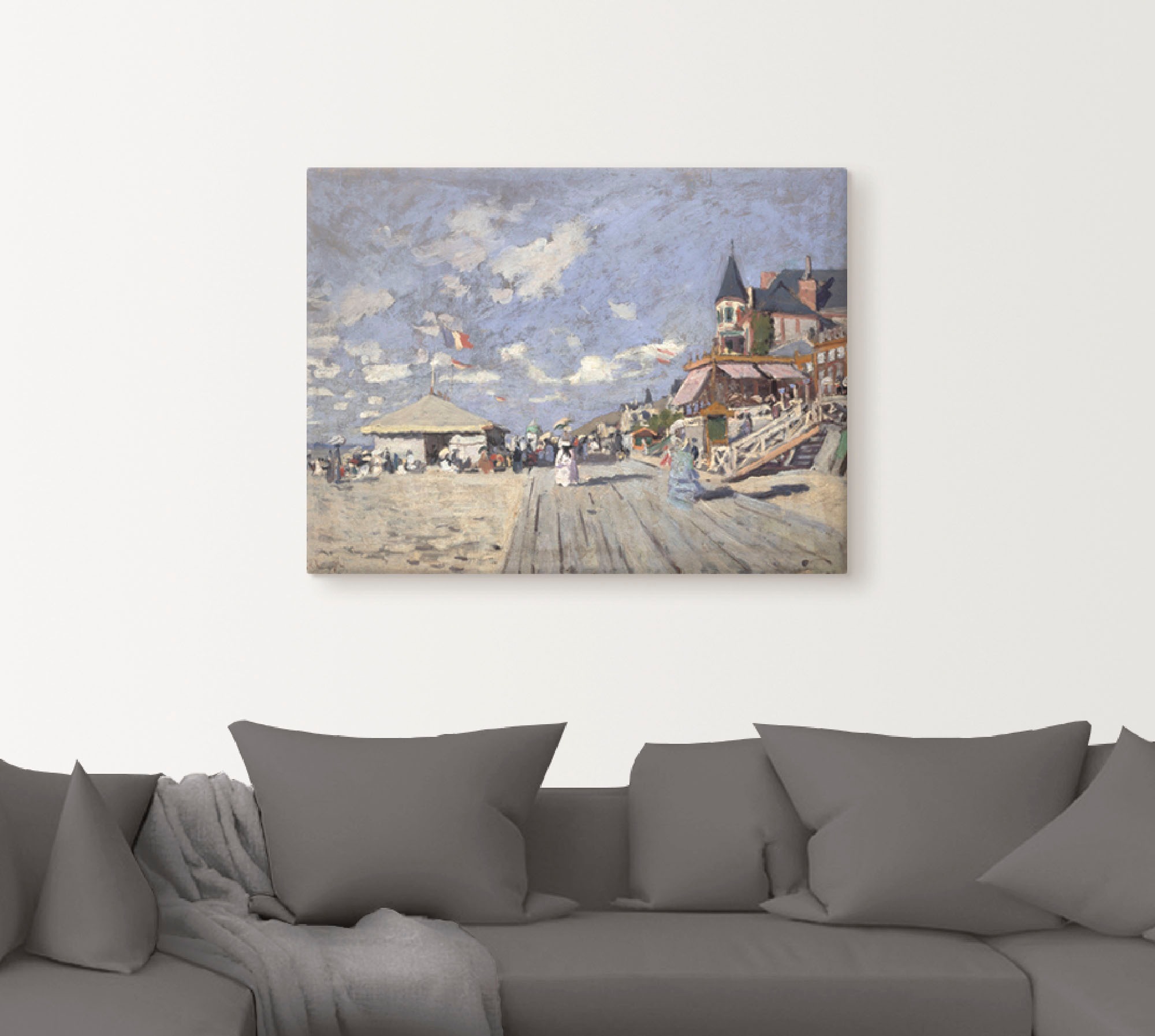 Artland Leinwandbild "Am Strand von Trouville. 1870.", Frankreich, (1 St.), günstig online kaufen