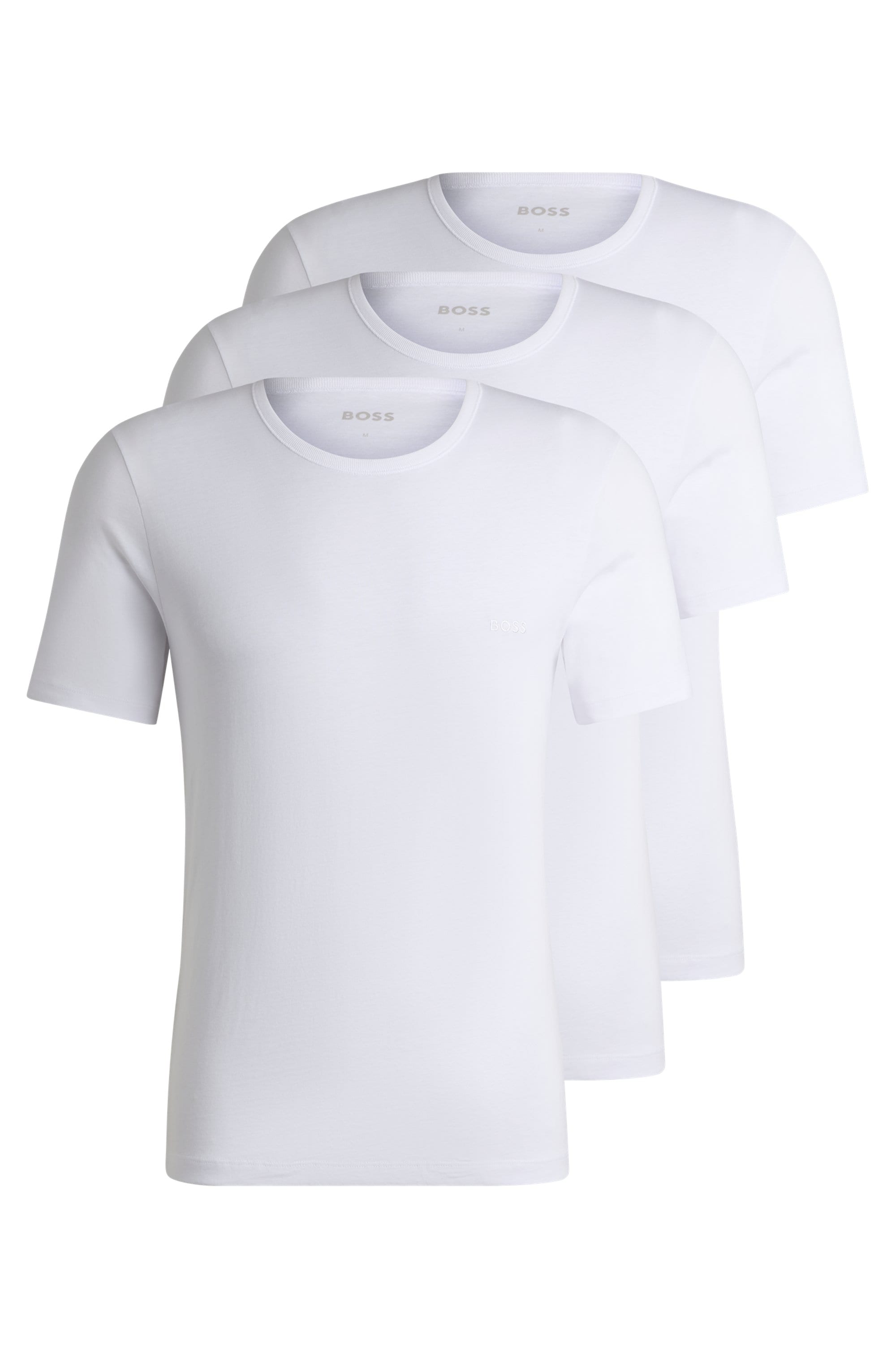 BOSS T-Shirt »Rundhals BOSS ONE x David Beckham«, (Packung, 3 tlg., 3er-Pack), mit dezentem BOSS Logo-Print
