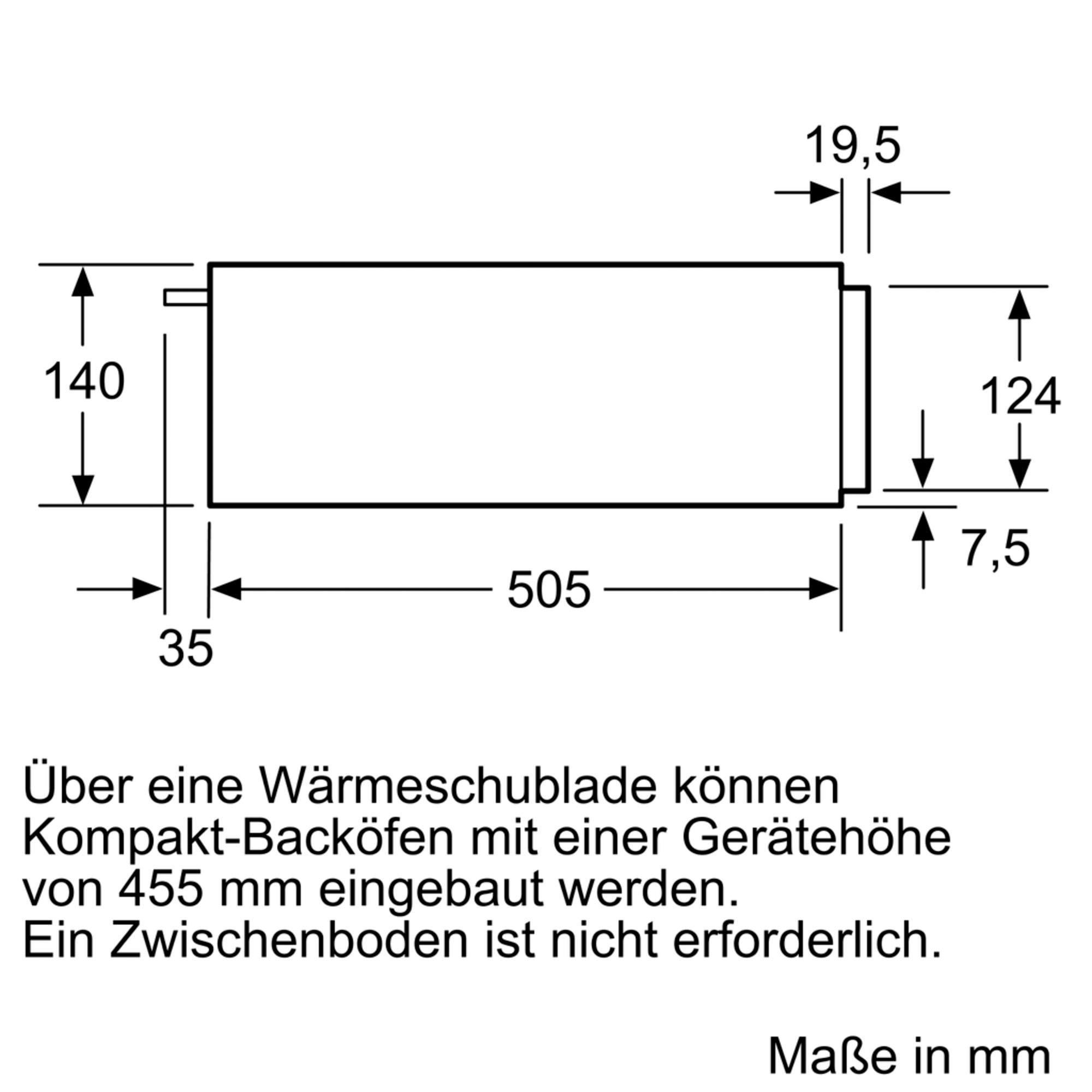 BOSCH Einbau-Wärmeschublade »BIC510NB0«