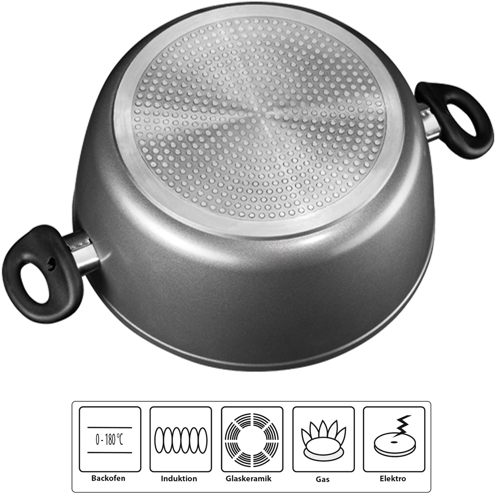 STONELINE Kochtopf Aluminium 1 Stk. tlg. mit Glasdeckel, Induktion günstig online kaufen