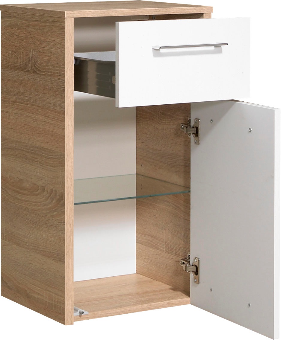 Saphir Badmöbel-Set »Quickset 382 4-teilig, Waschbeckenunterschrank mit LED-Spiegelschrank«, (4 St.), Unterschrank, Hängeschrank, inkl. Türdämpfer, 6 Türen, 1 Schublade