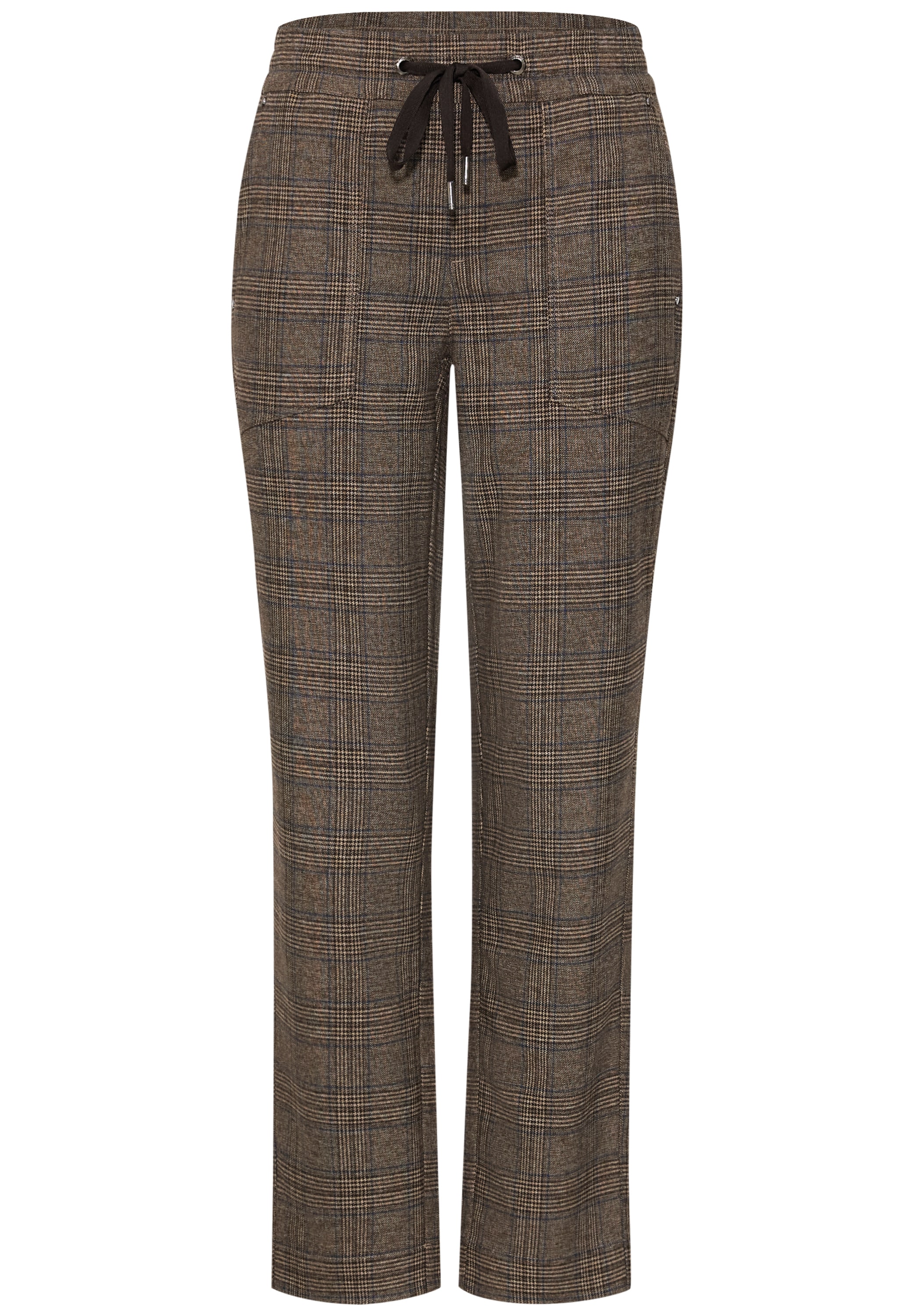STREET ONE Stoffhose »Style Bonny«  mit Karomuster / Elastischer Gummizug mit Kordel