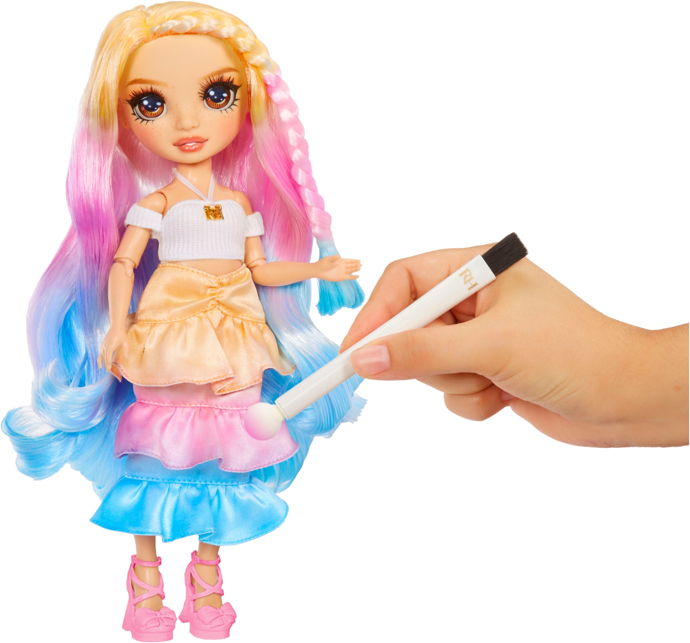 RAINBOW HIGH Anziehpuppe »Rainbow High WaterColor & Create NEW Theme Dolls - brown eyes«