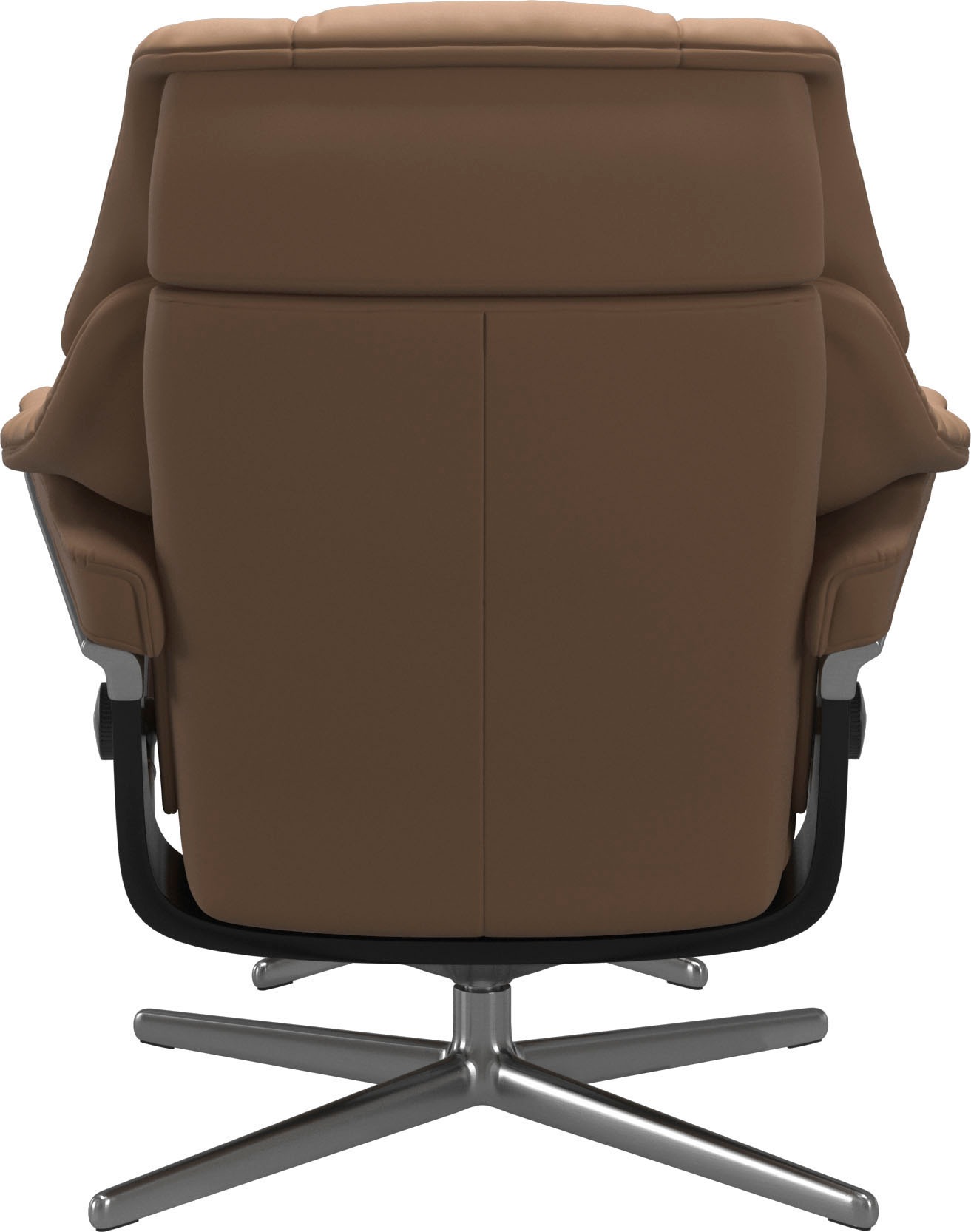 Stressless® Relaxsessel »Reno«, (Set, Relaxsessel mit Hocker), mit Hocker, mit Cross Base, Größe S, M & L, Holzakzent Schwarz