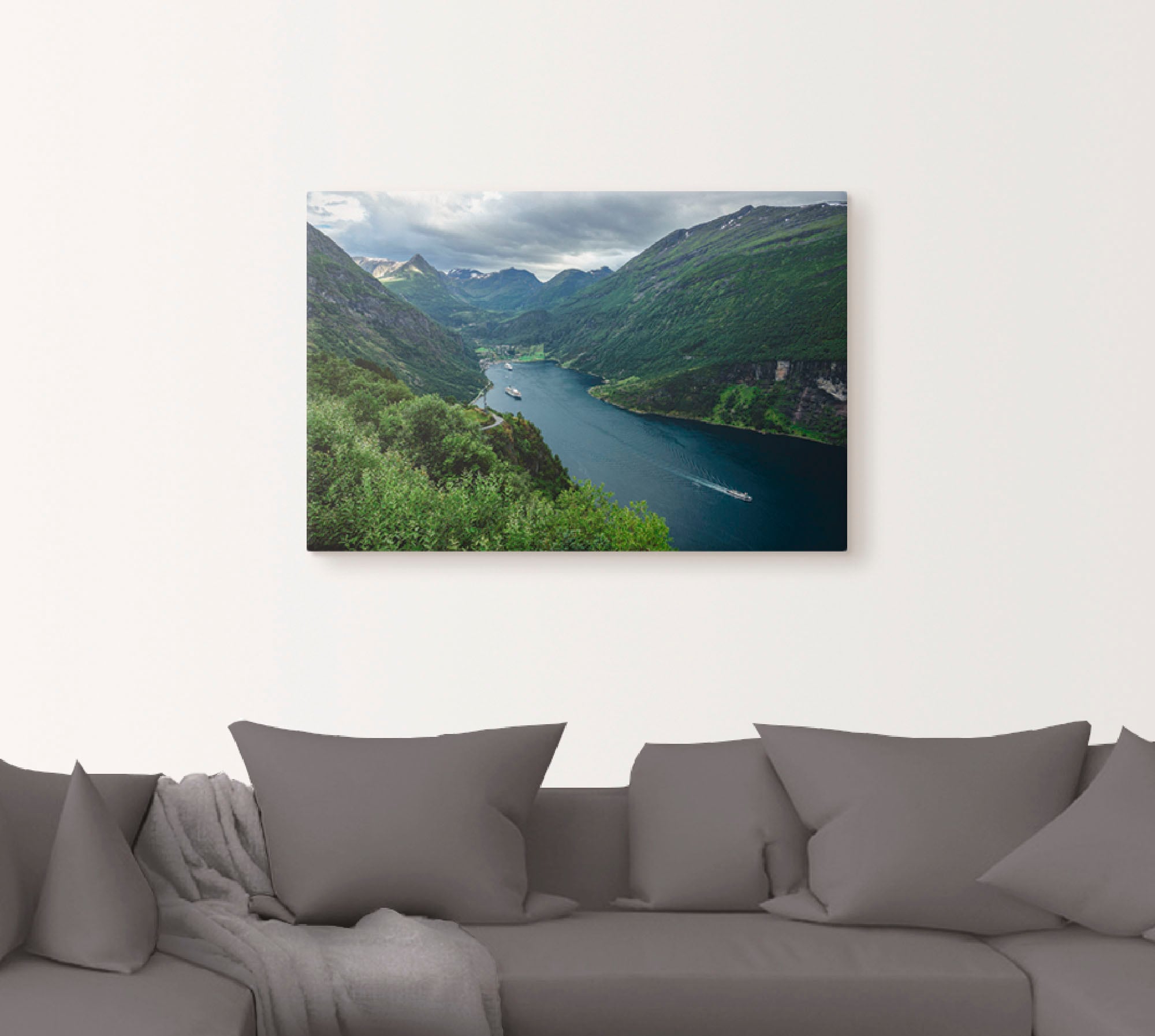 Artland Wandbild "Blick auf den Geirangerfjord Norwegen", Küste, (1 St.), a günstig online kaufen