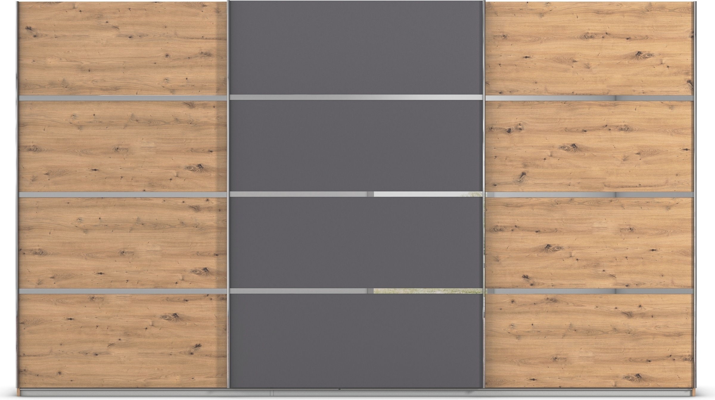 rauch Kleiderschrank »Schwebetürenschrank OTTO´s Choice Garderobe Schrank TOP ANGEBOT Avola«, (in 3 verschiedenen Ausstattungen BASIC/CLASSIC/PREMIUM), mit eleganten Zierleisten in Chrom, Schwarz oder Weiß MADE IN GERMANY
