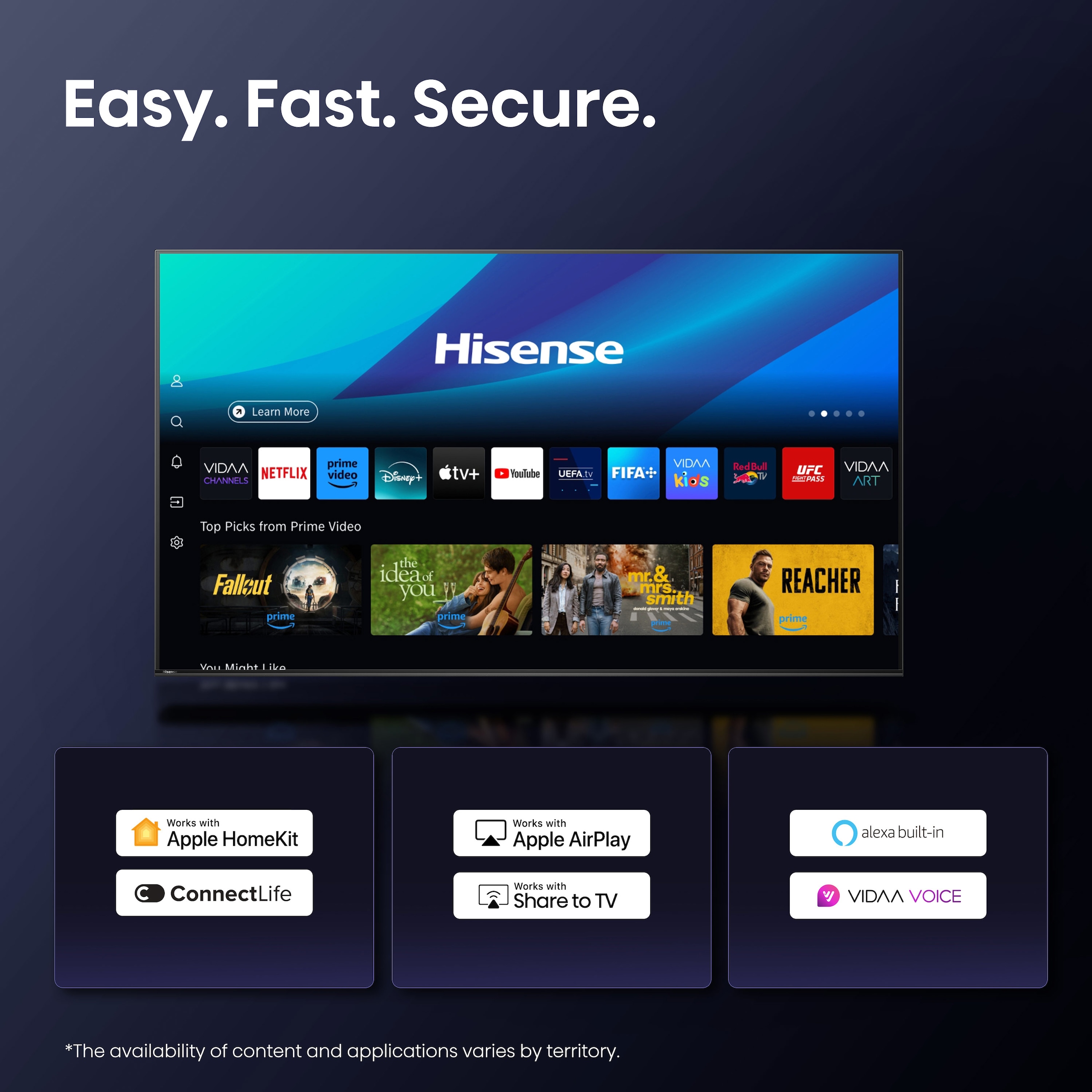 Hisense QLED Mini LED-Fernseher »50U7Q«, 4K Ultra HD, Smart-TV, 4K UHD Mini LED
