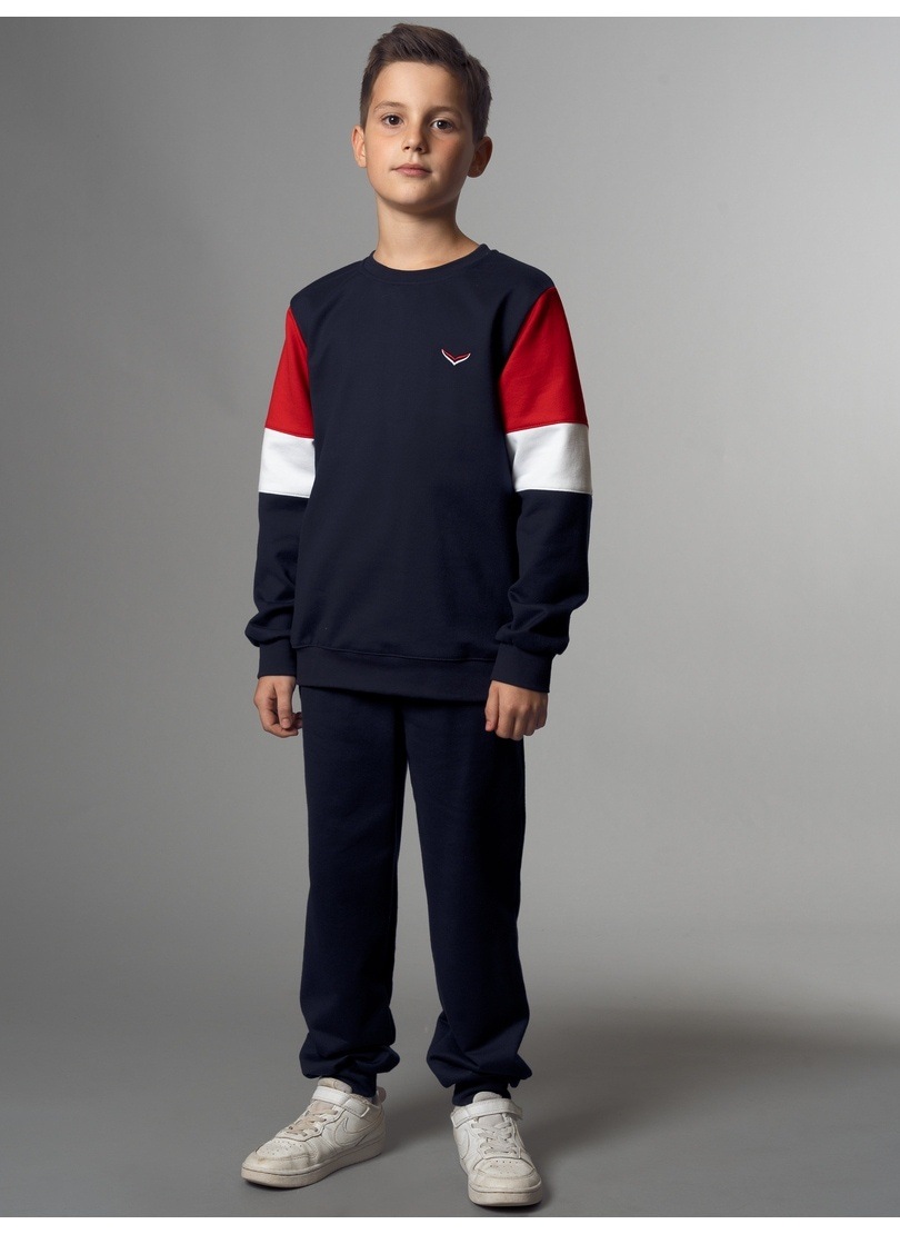 TRIGEMA Loungeanzug »Klassischer Jogginganzug« 1 Stk. tlg. navy 128 128 Sweat-Qualität