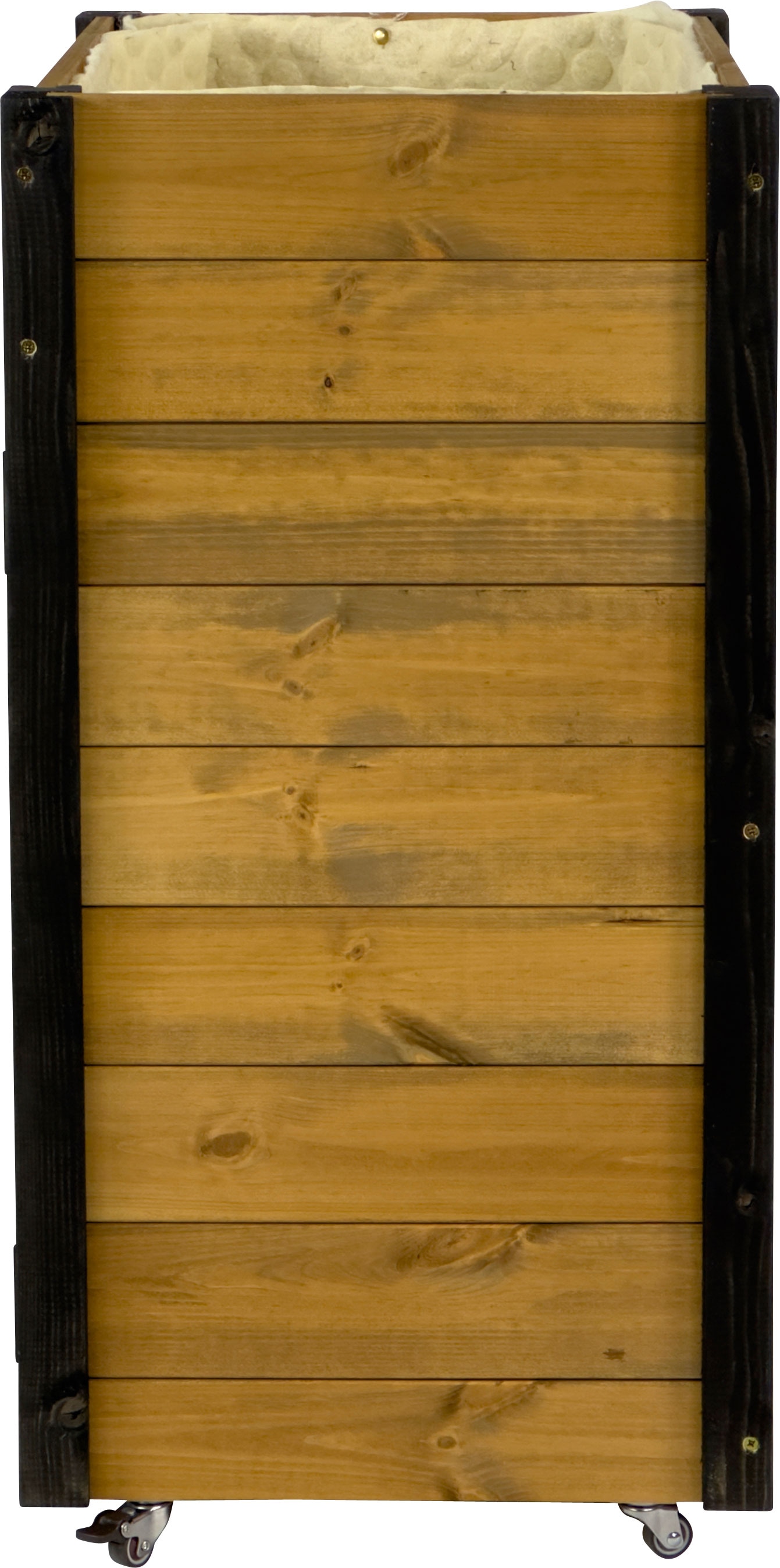 dobar green label Hochbeet »rollbar, mit Staufach, inkl. Schafswolle, Gr. L« Maße: ca. 60 x 40 x 80 cm bei einem Gewicht von ca. 15,40 kg