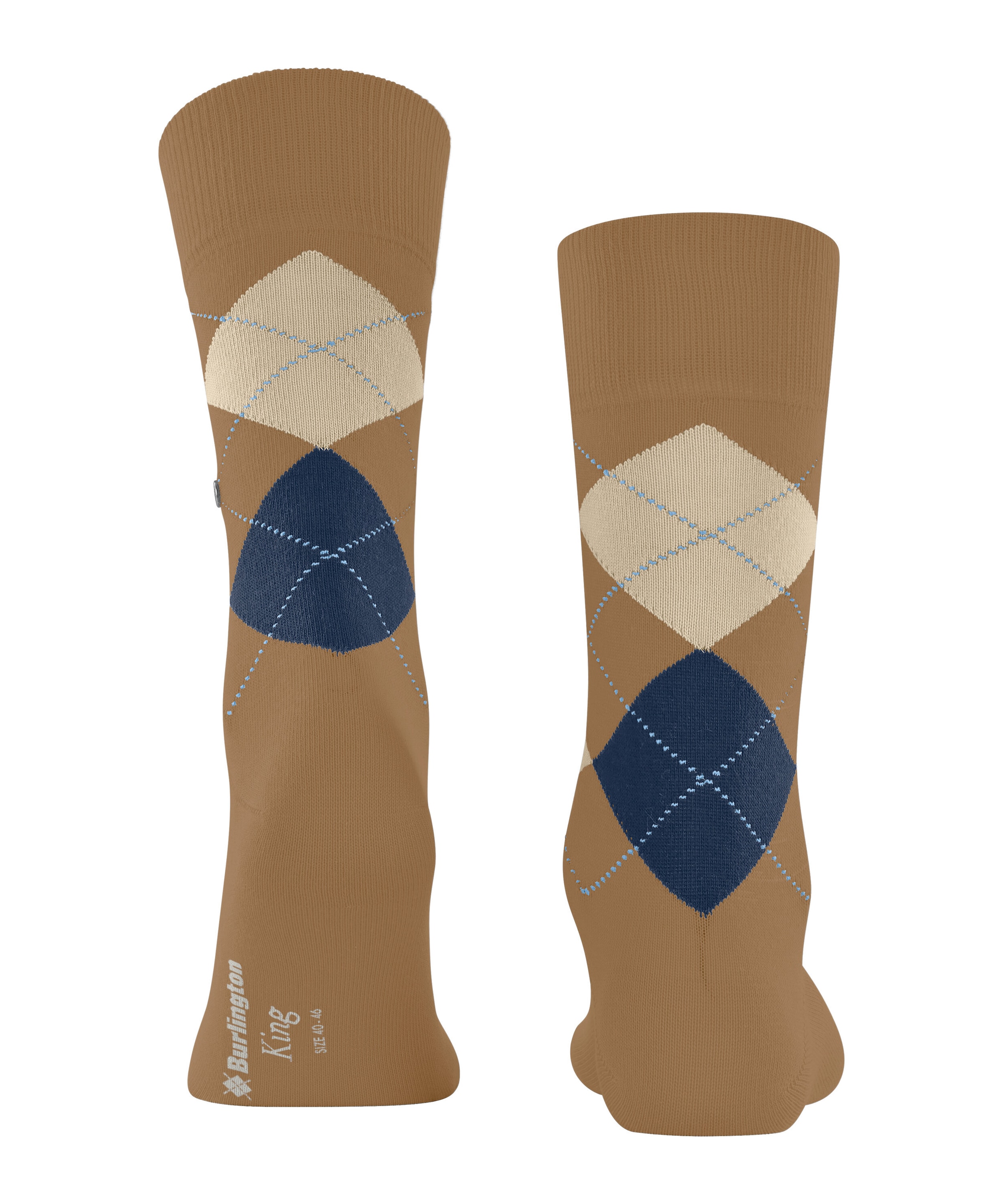 Burlington Socken »King« Einheitsgröße 40-46, Argyle-Muster, Burlington-Clip