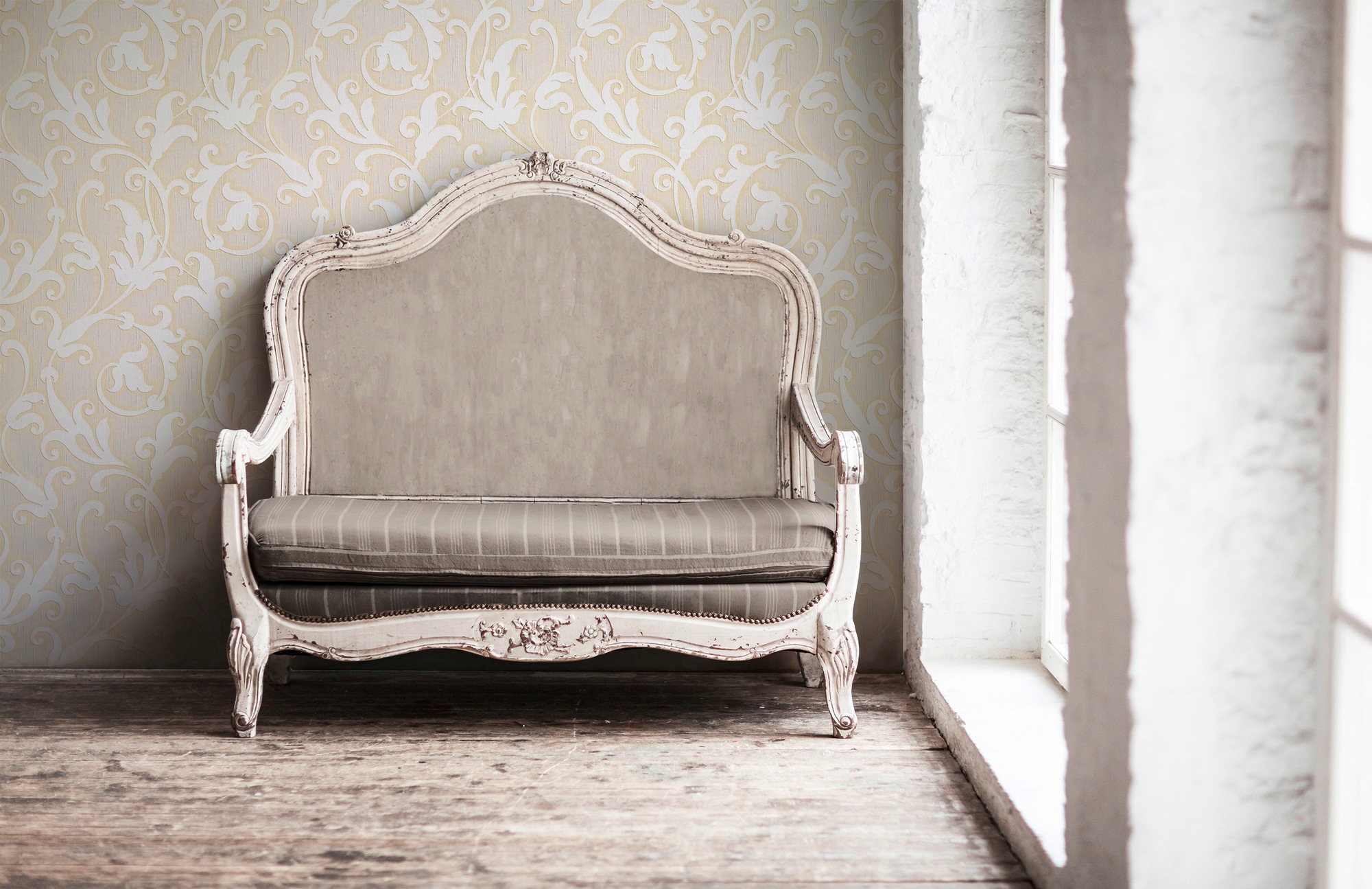 Architects Paper Textiltapete »Tessuto«, Barock-floral-gemustert, Tapete Barock Tapeten Wohnzimmer Schlafzimmer Küche modern Flur Design
