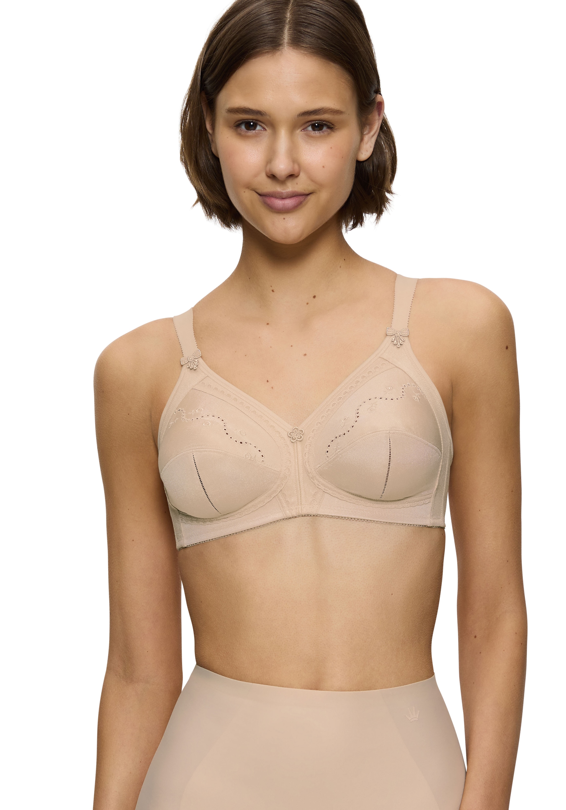 Triumph Bügelloser BH »Doreen + Cotton 01 N«, Klassiker mit Lochstickerei