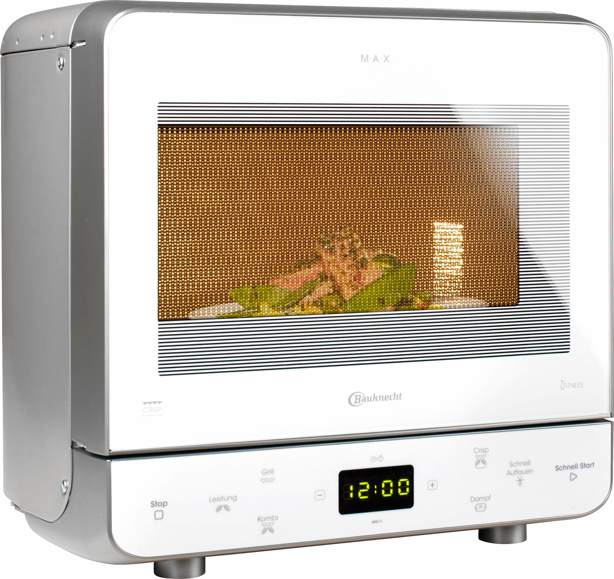 BAUKNECHT Mikrowelle »MW 39 WSL« Grill 700 W Kompakte Mikrowelle mit Grill, Crisp-Funktion und Dampfgaren