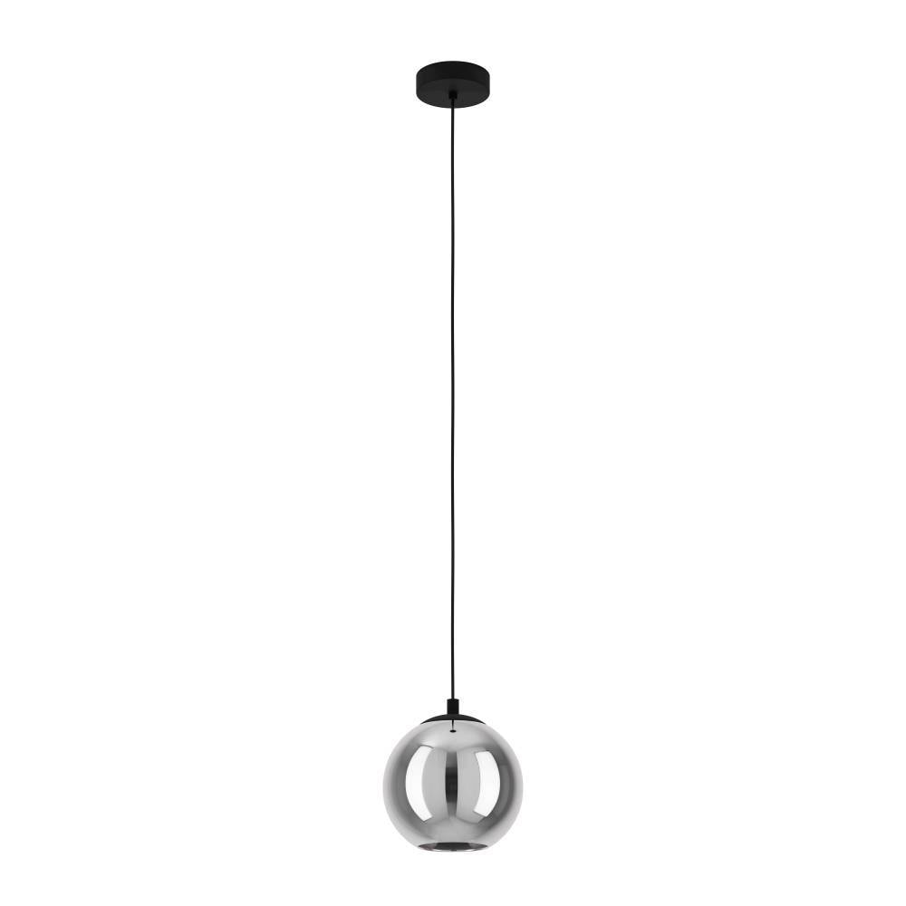 EGLO Pendelleuchte »ARISCANI«, 1 flammig, Leuchtmittel E27 | ohne Leuchtmittel, Lampe für Esstisch, Hängeleuchte, Rauchglas schwarz transparent, E27