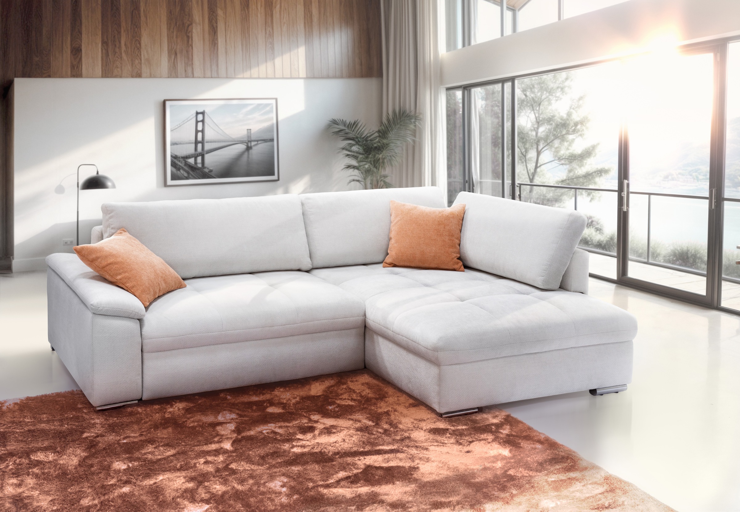 exxpo - sofa fashion Ecksofa »Casa Grande inkl. Bettfunktion & Bettkasten, günstig online kaufen