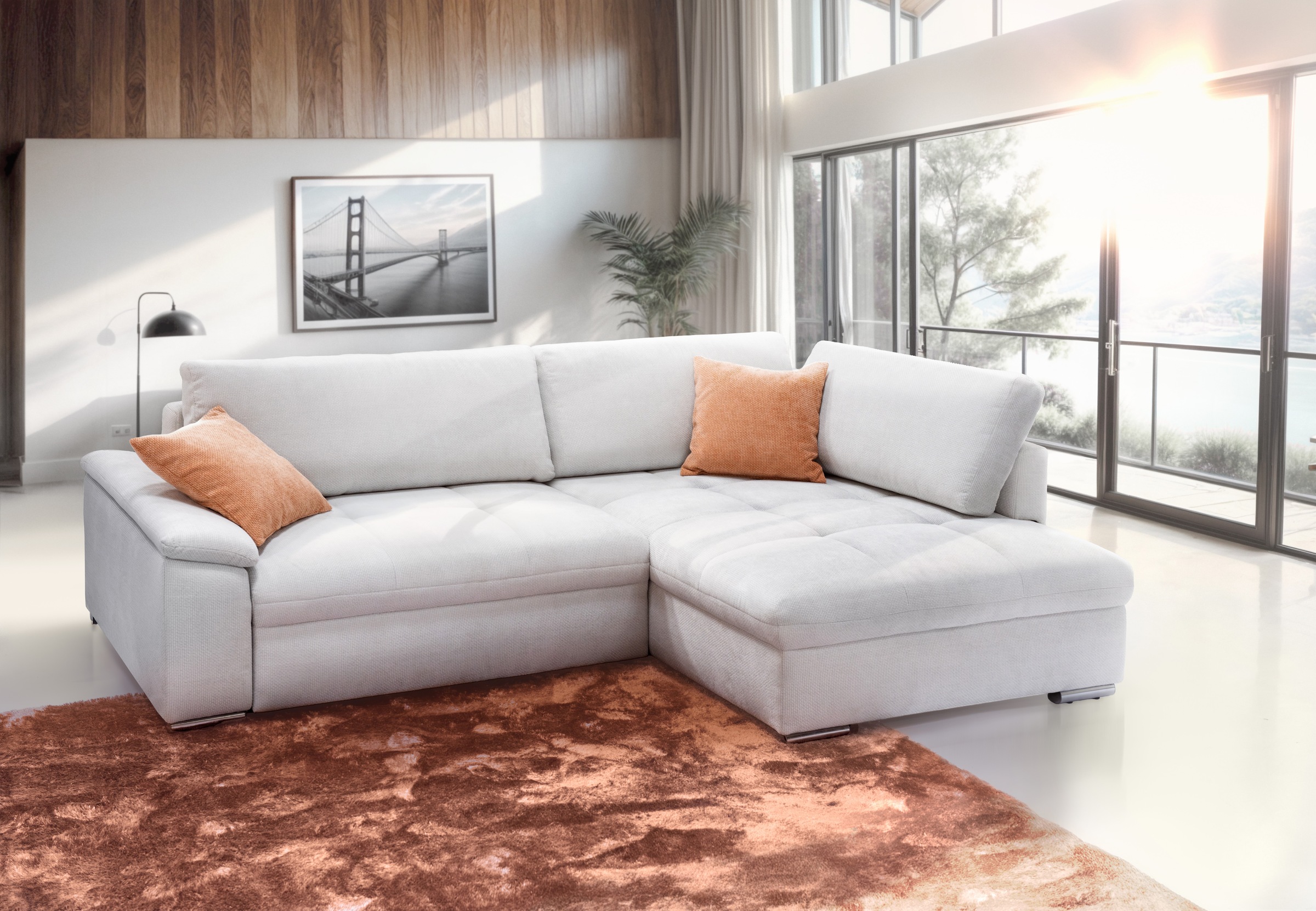 exxpo - sofa fashion Ecksofa Casa Grande inkl. Bettfunktion, Bettkasten und günstig online kaufen