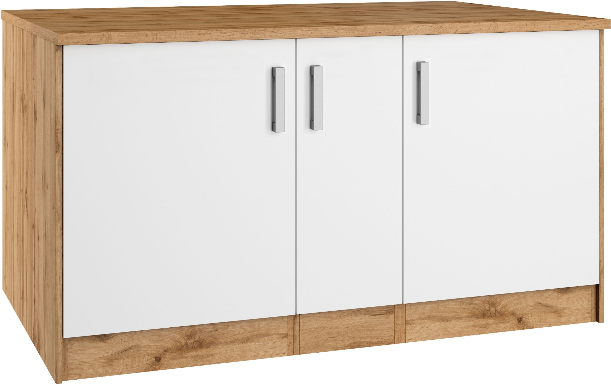 KOCHSTATION Kücheninsel »KS-Toronto«, Breite 153 cm, MDF-Fronten, Flaschenregal