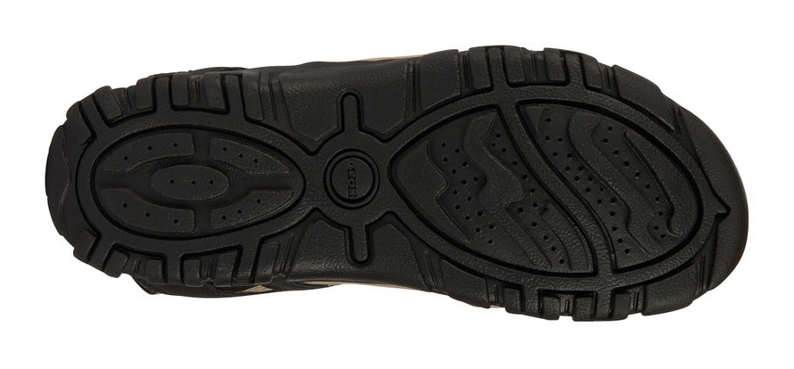 Geox Sandale »UOMO SANDAL STRADA C«, Sommerschuh, Klettschuh, Outdoorsandale, mit Lederfußbett