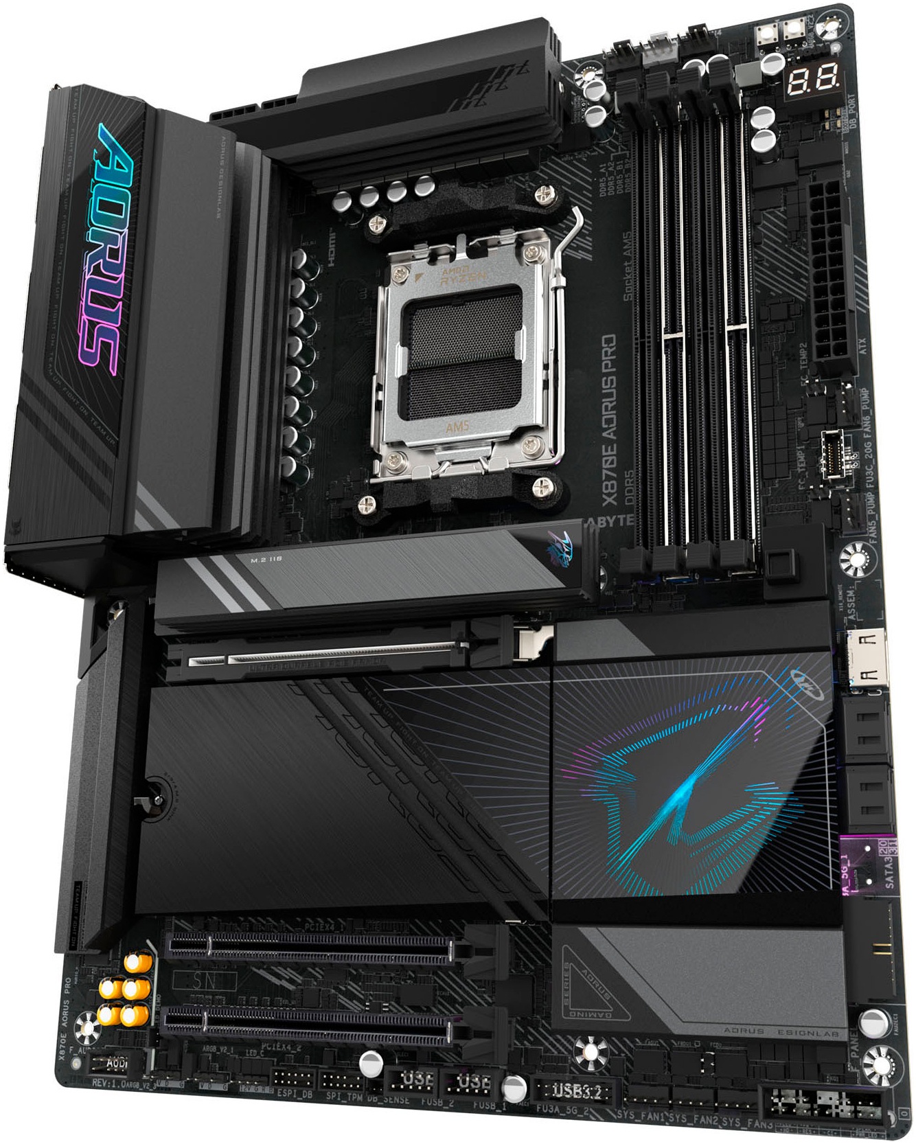 Gigabyte Mainboard »X870E AORUS PRO Mainboard - Unterstützt AMD Ryzen 9000 CPUs, 16+2+2 Ph«