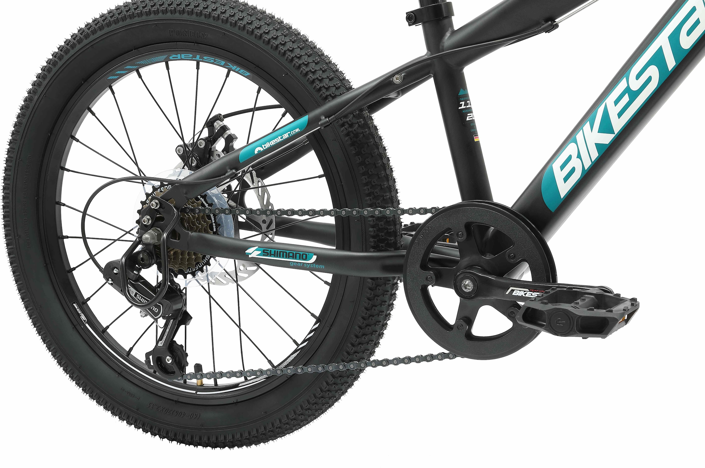 Bikestar Jugendfahrrad 7 Gang Shimano RD-TY21 Schaltwerk Kettenschaltung