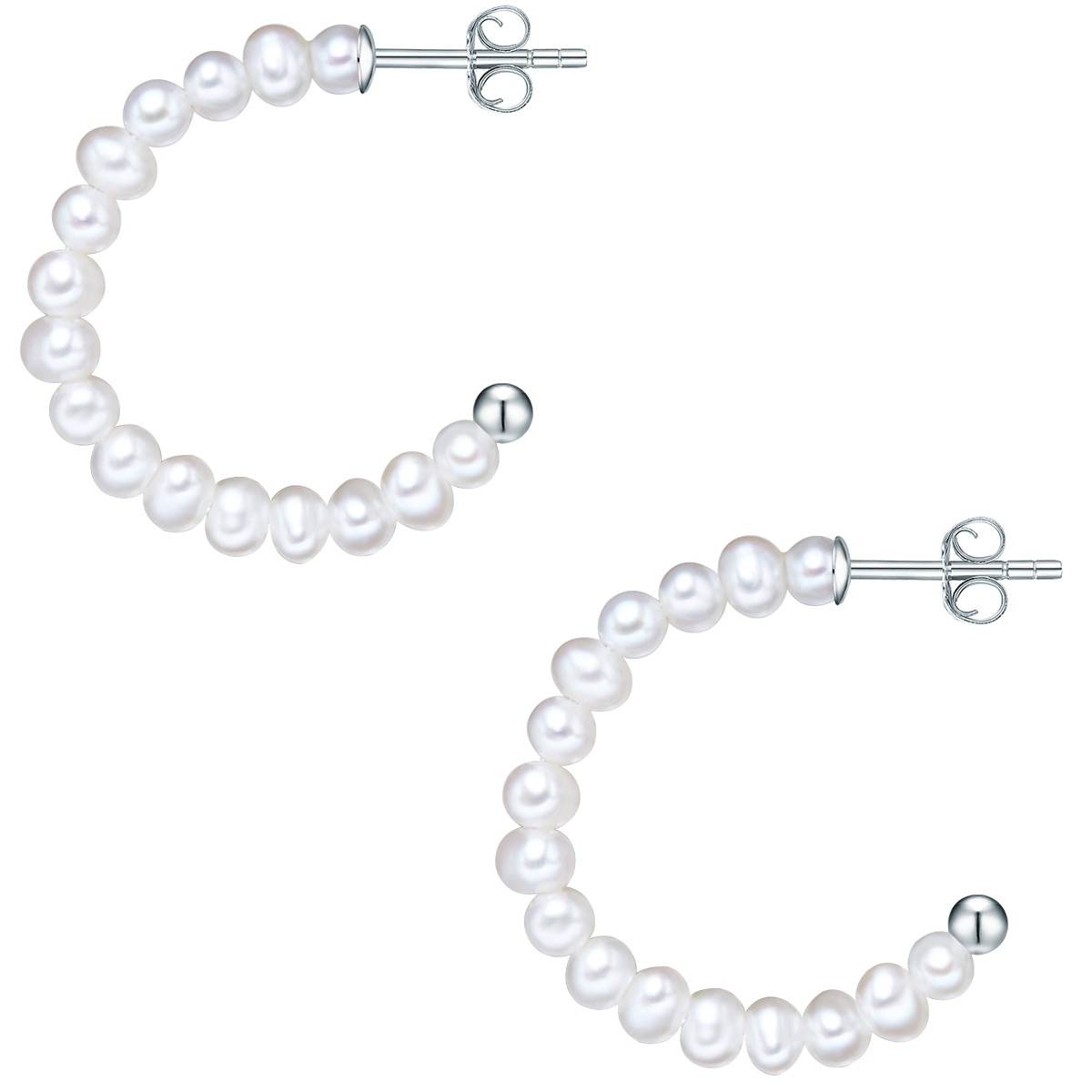 Valero Pearls Paar Creolen »Set: VP757«, (2 tlg.), für Damen
