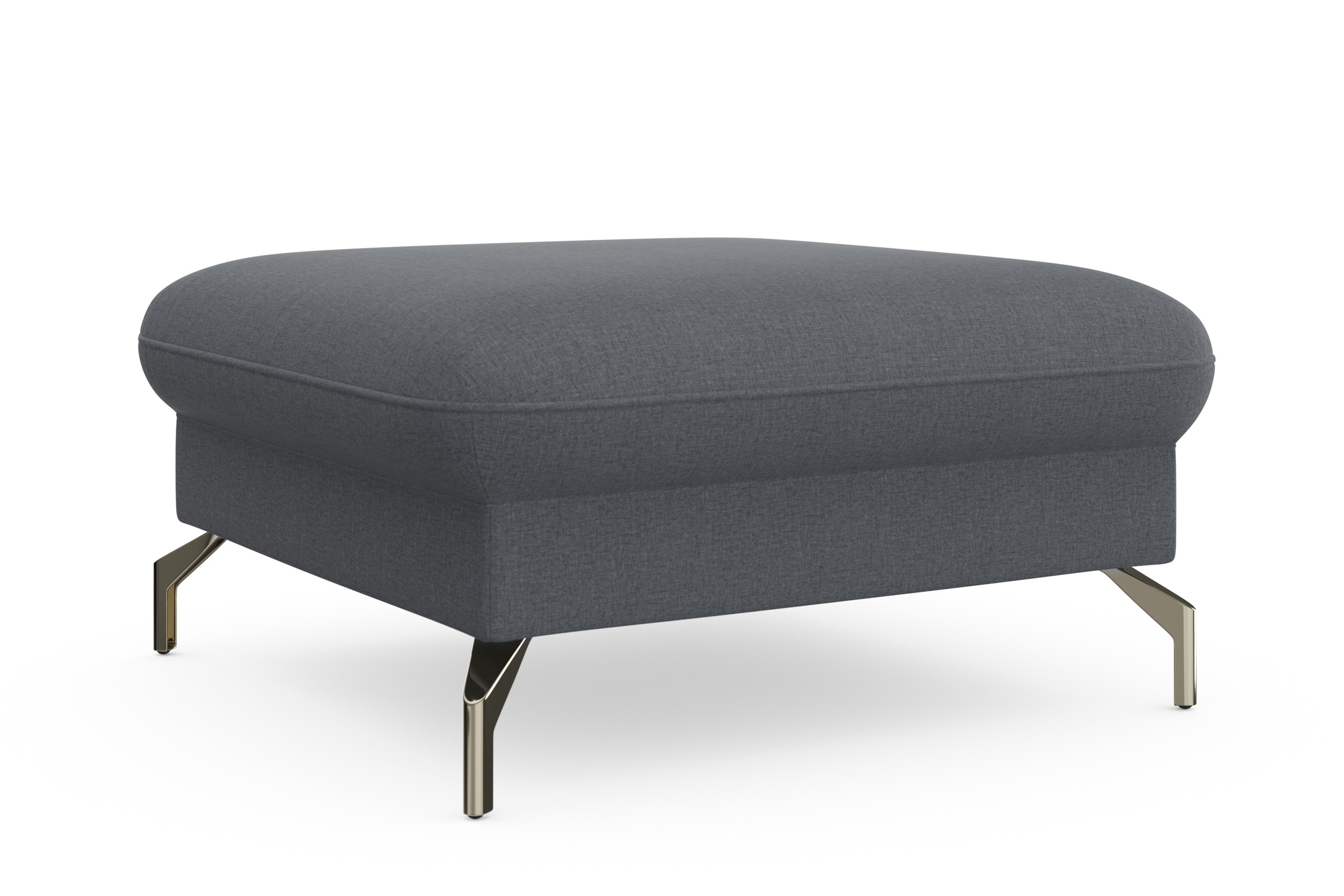 sit&more Hocker »Fashion«, inklusive Federkern, mit satinierten Nickelfüßen
