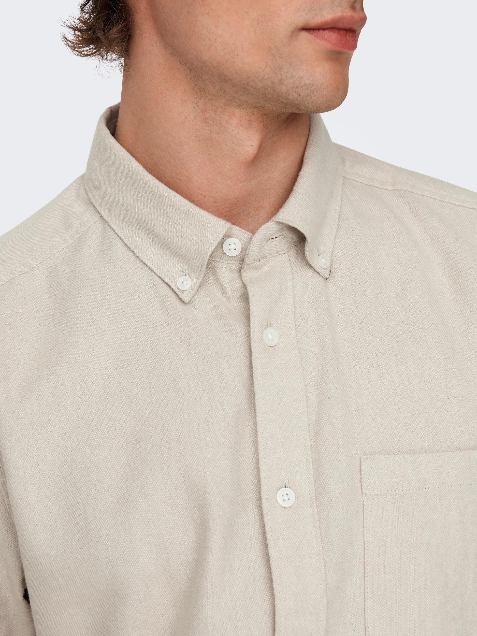 ONLY & SONS Langarmhemd »ONSGUDMUND SLIM 1-PKT SOLID SHIRT NOOS«