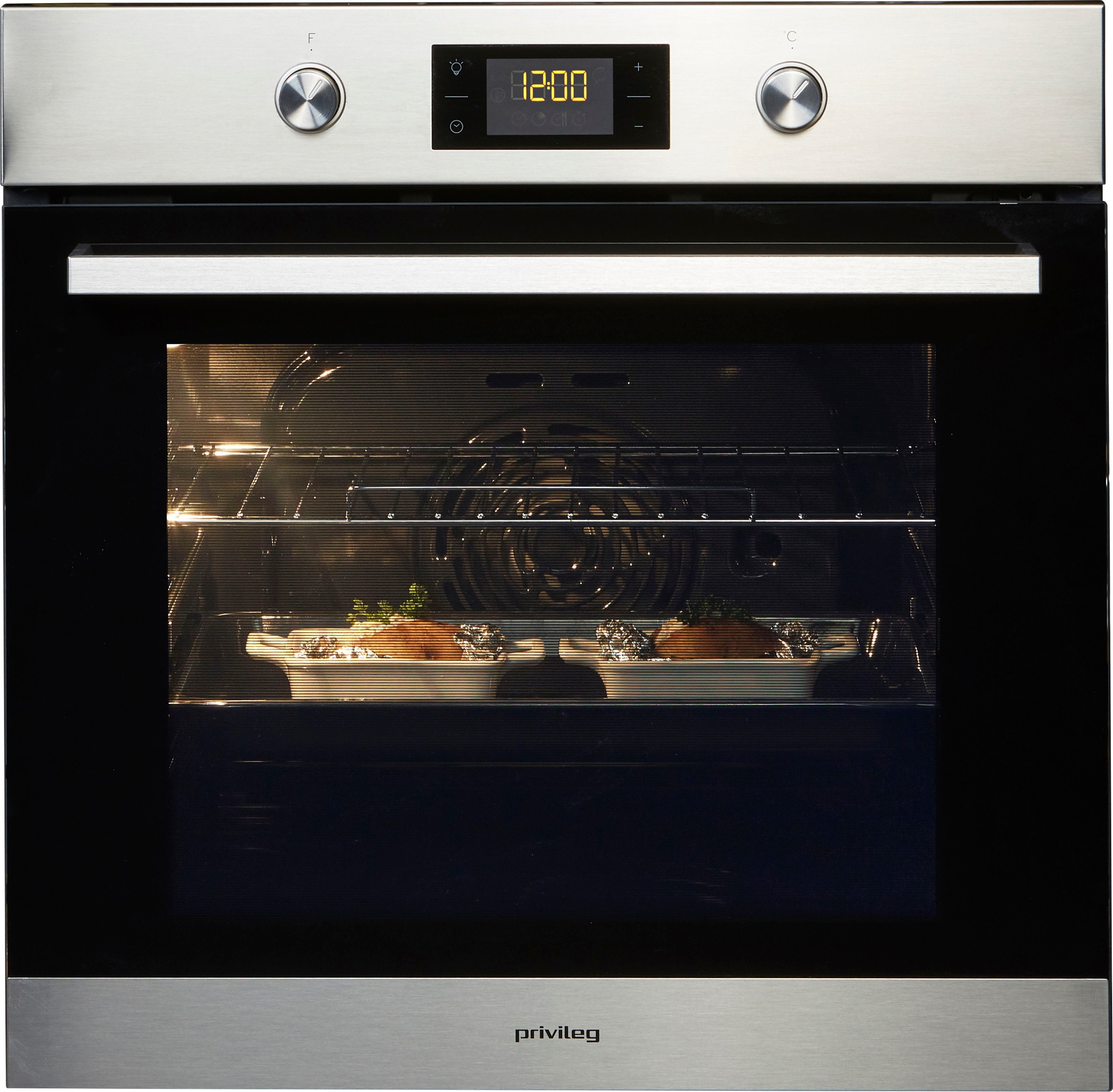 4. Bild von Privileg Backofen-Set »BAKO Turn&Cook 400«, PBWR6 OP8V2 IN, mit 2-fach-Teleskopauszug, Pyrolyse-Selbstreinigung, mit Restwärmeanzeige