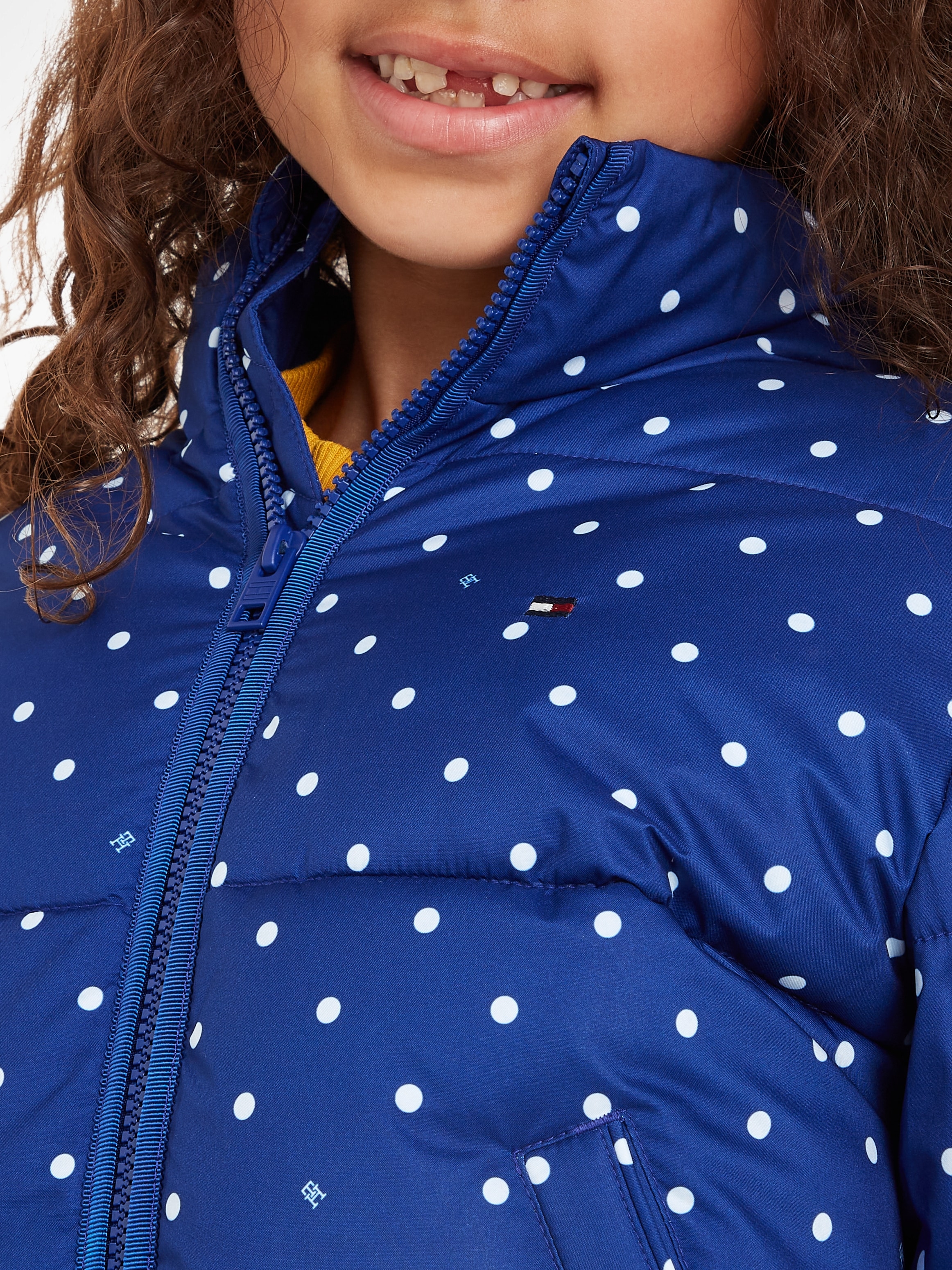 Tommy Hilfiger Winterjacke »ALLOVER PRINTED PUFFER JACKET«, Kinder Kids Junior MiniMe,mit allover Tupfendessin