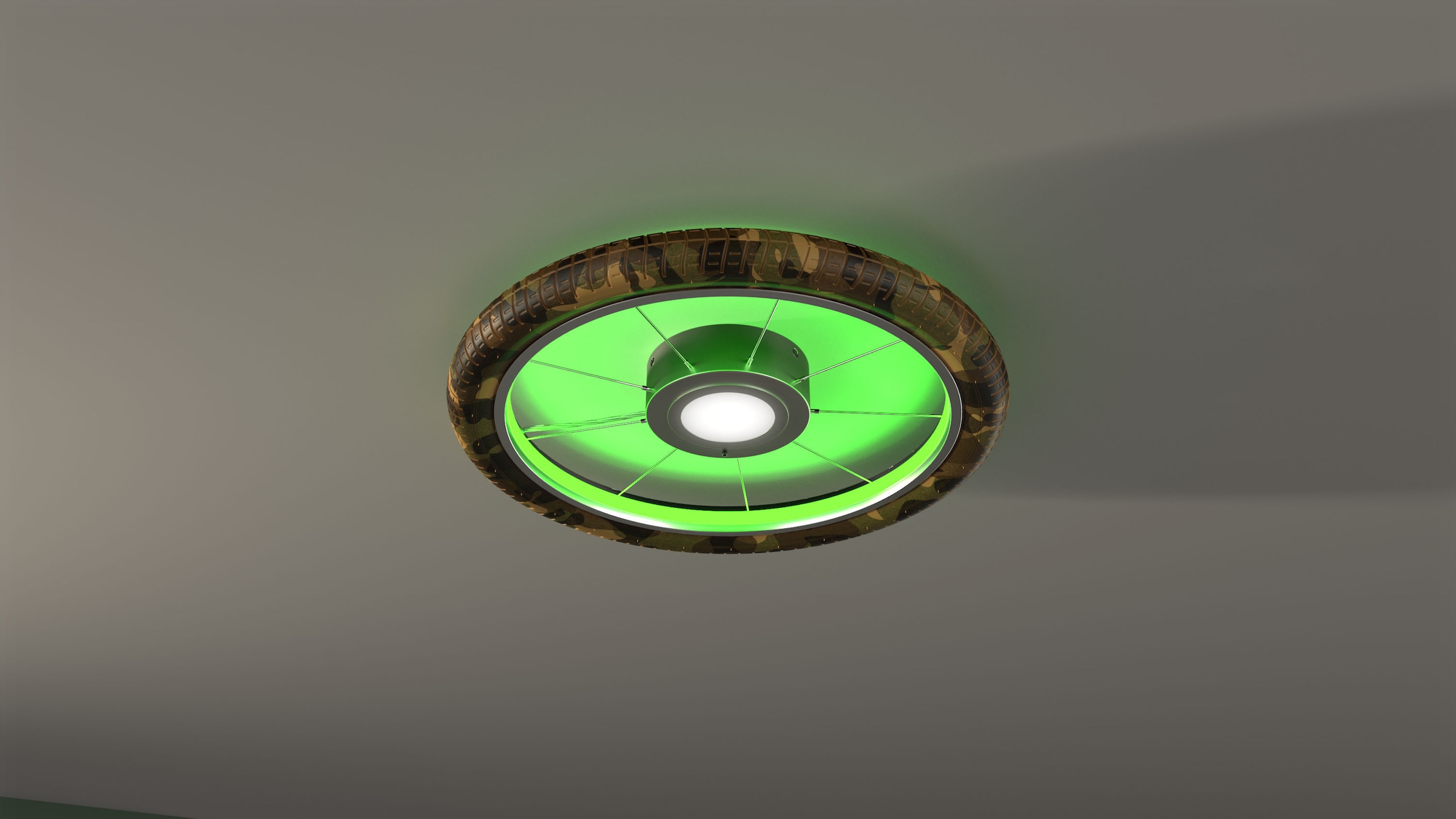 my home Deckenleuchte »Bela«, Leuchtmittel LED-Modul | LED wechselbar, RGB Funkfernbedienung, Reifenleuchte, Wheel