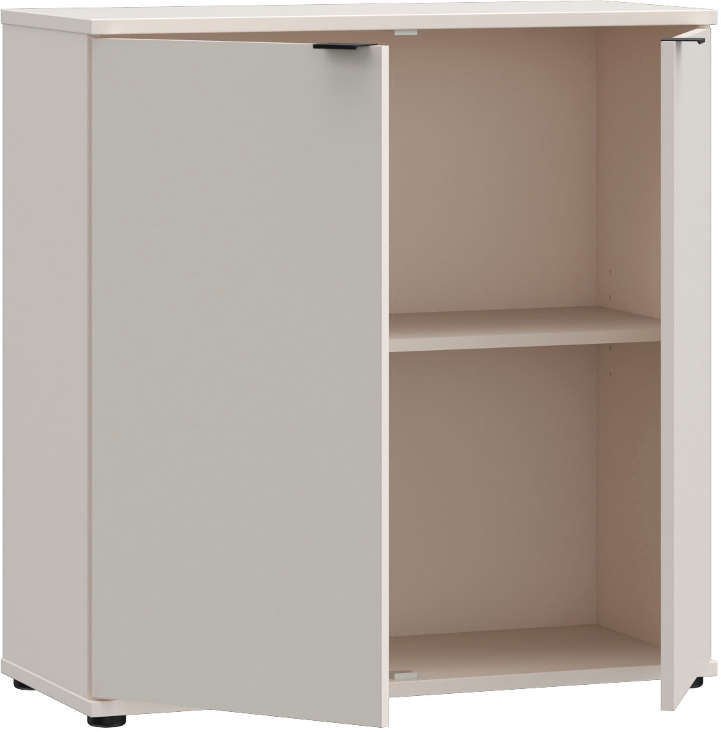 FORTE Kommode »Ganymede«, Kommode, Stauraum, Metallgriffe, 4 Dekore, Breite 80,1cm