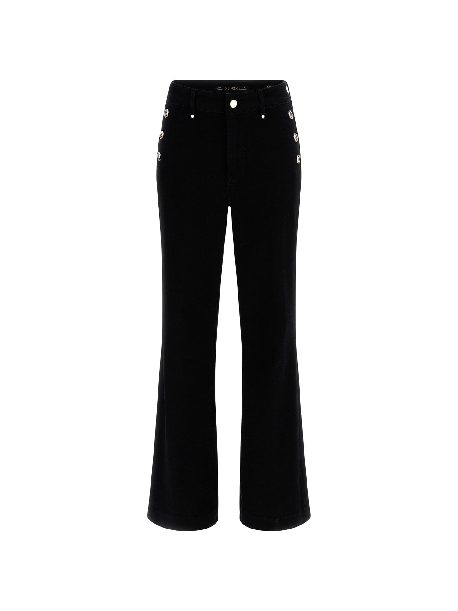 Guess High-waist-Jeans »NEW FAYE PANT« Stretch-Denim mit Knopfleiste