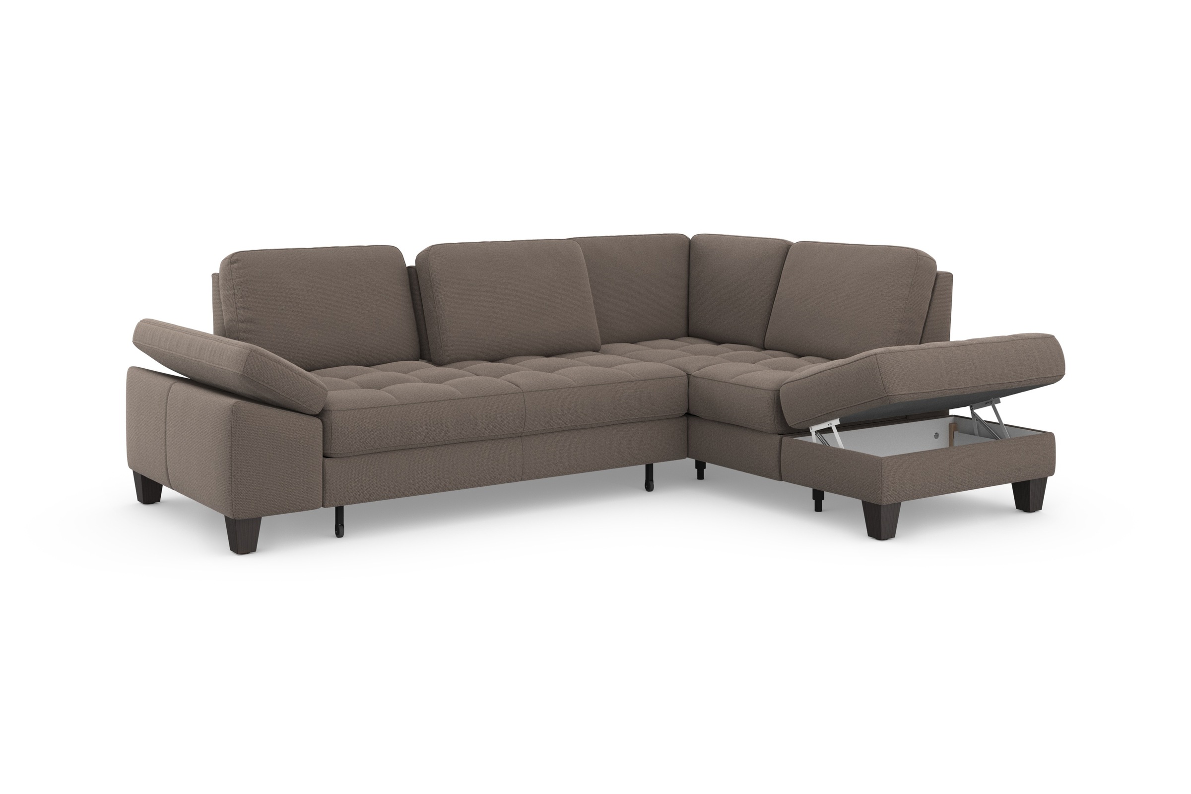 sit&more Ecksofa »Westham L-Form«, mit Ottomane, mit oder ohne Bettfunktion, Bettkasten, Verstellung